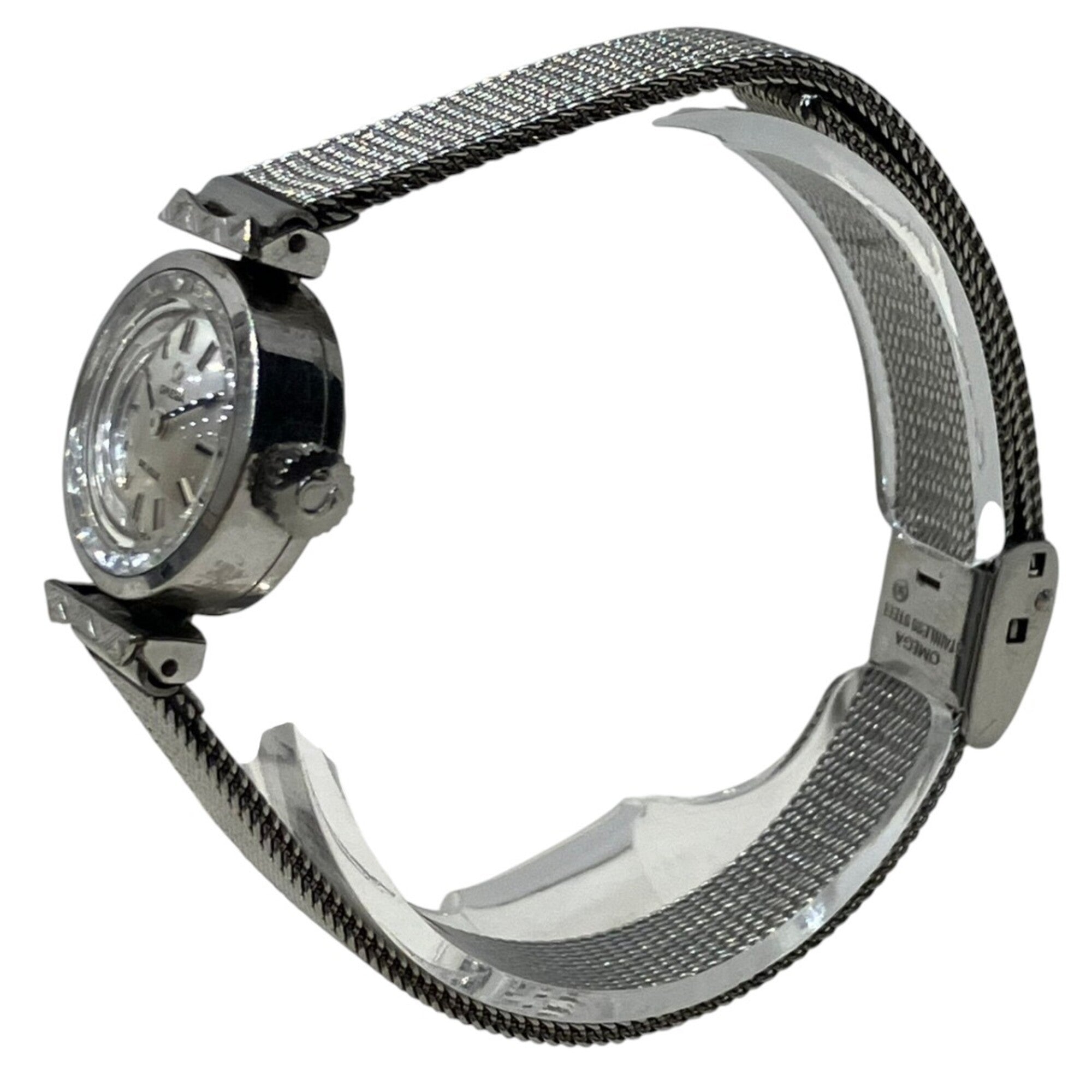 Omega De Ville watch, total weight 20g, stainless steel, manual winding, silver dial, 511.285