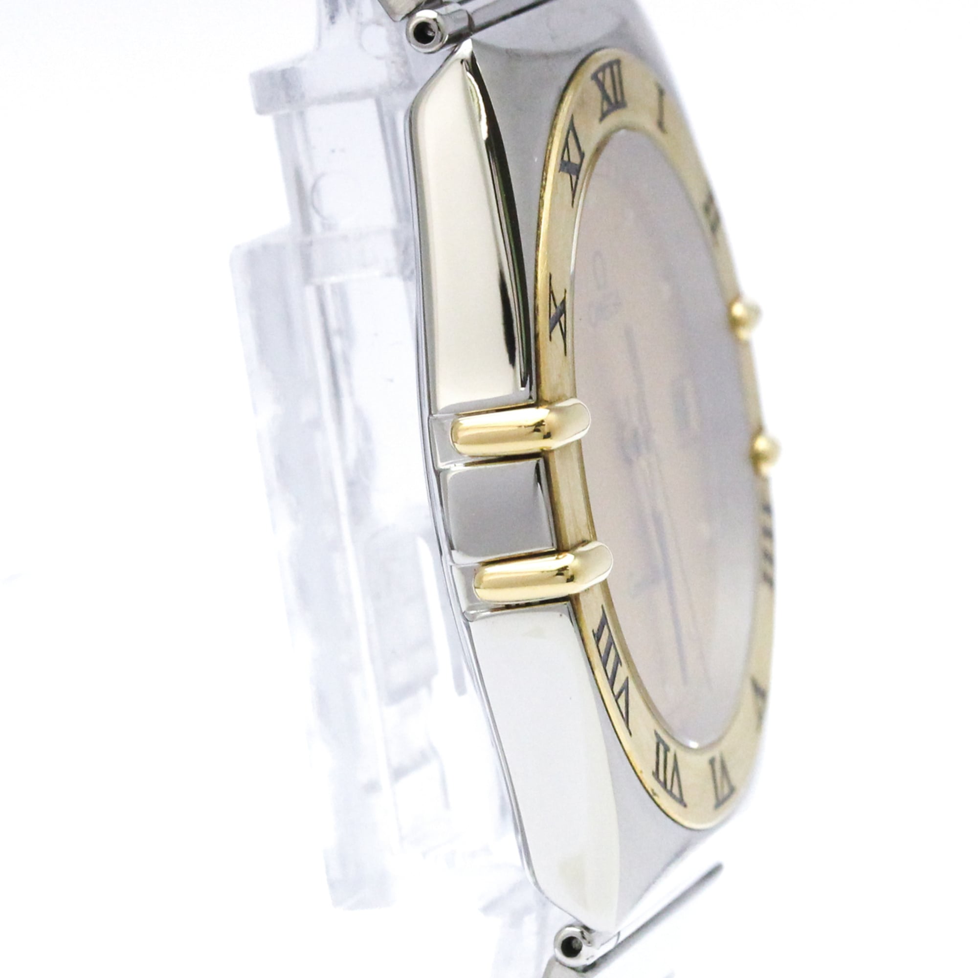 OMEGA Constellation Herrenuhr 18 Karat Gold Edelstahl Quarz 396.1070