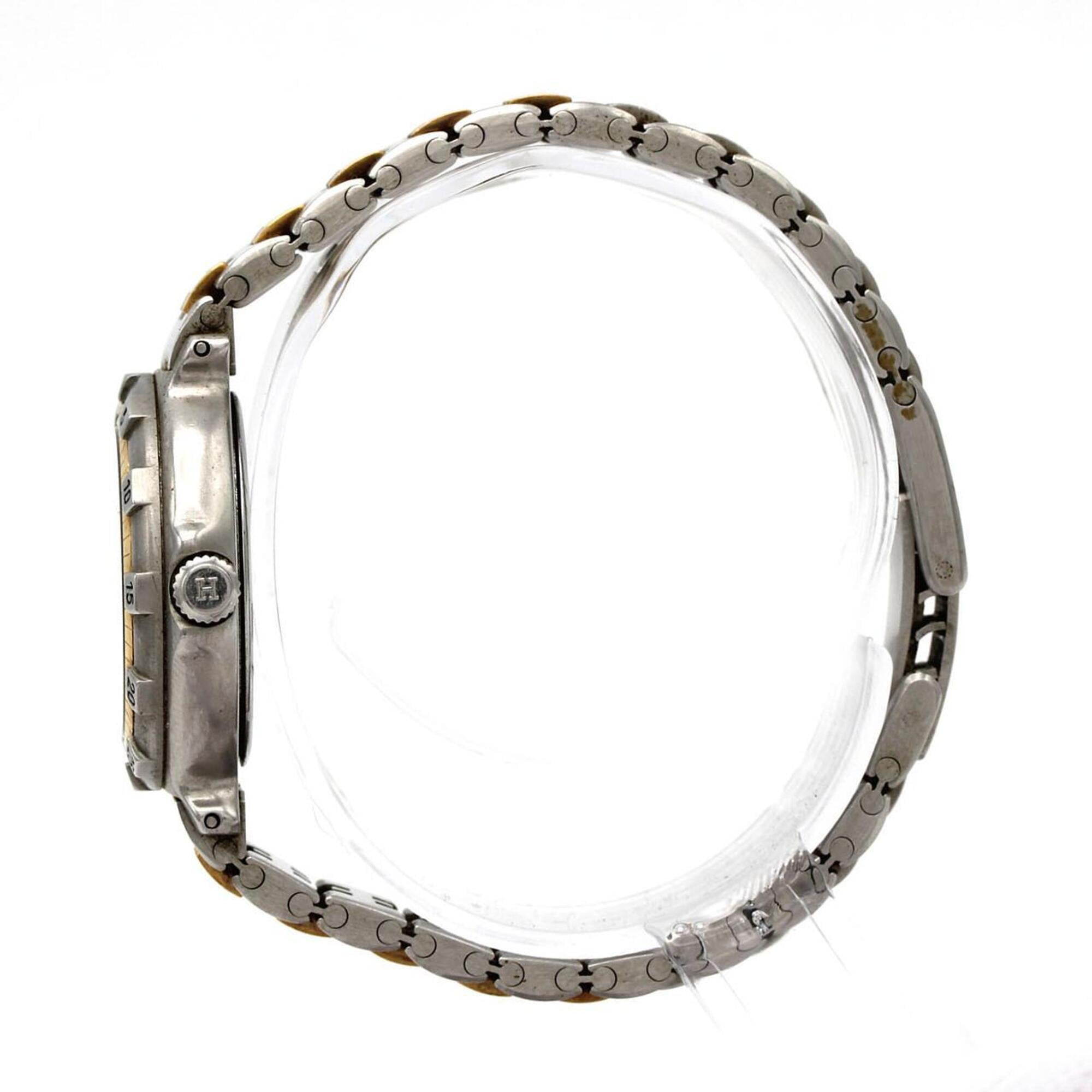 Hermes Captain Nemo combinatiehorloge van roestvrij staal en verguld kwarts