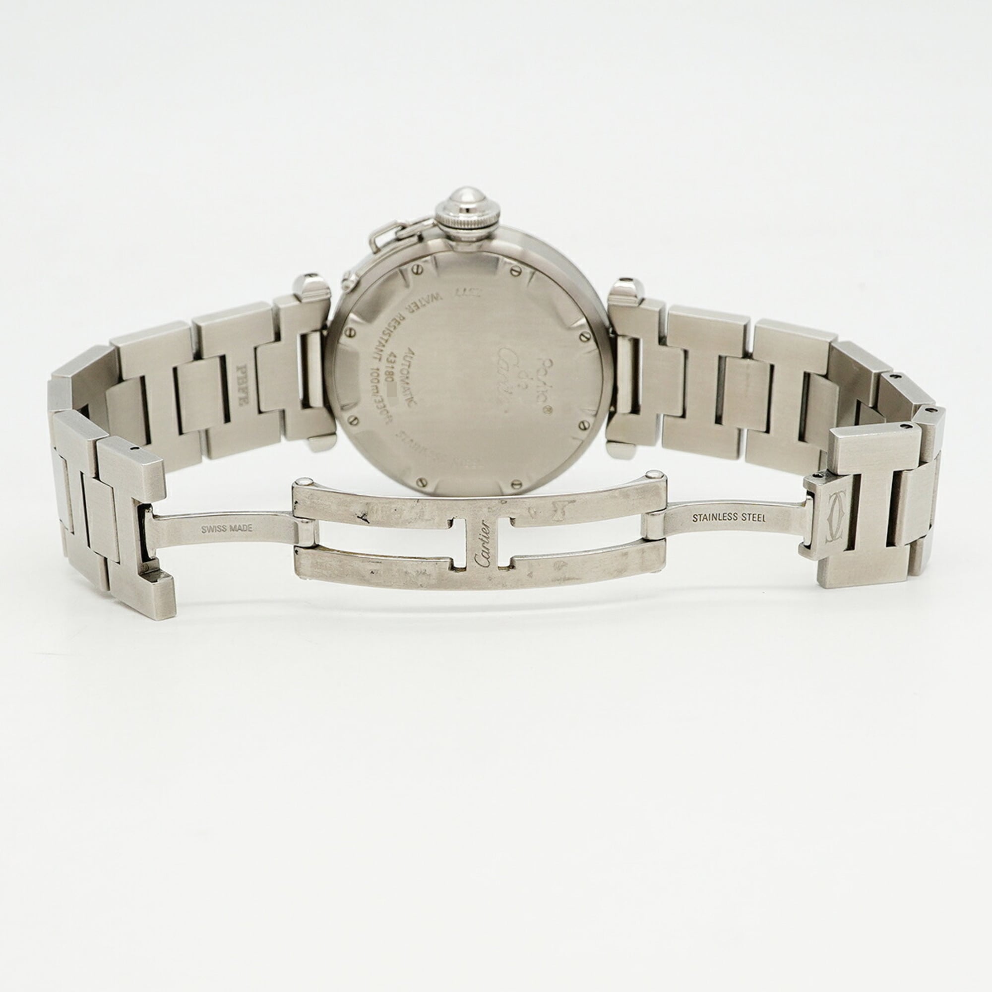 Cartier Pasha C Meridian GMT W31029M7 Silver Dial (Boys' Size)