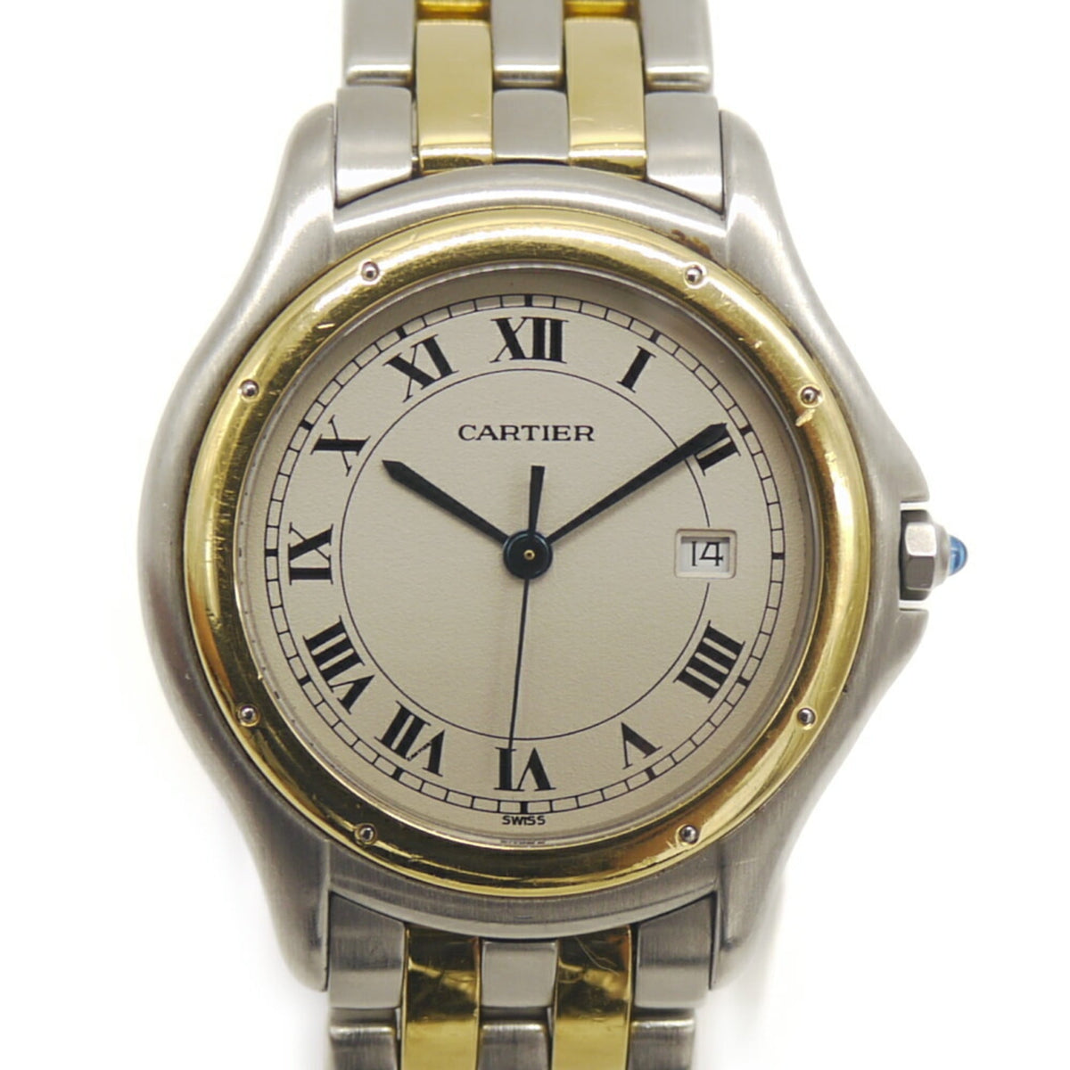 Cartier Panthère Cougar LM Quartz W35006B6 Ivory Dial Watch  display picture 3