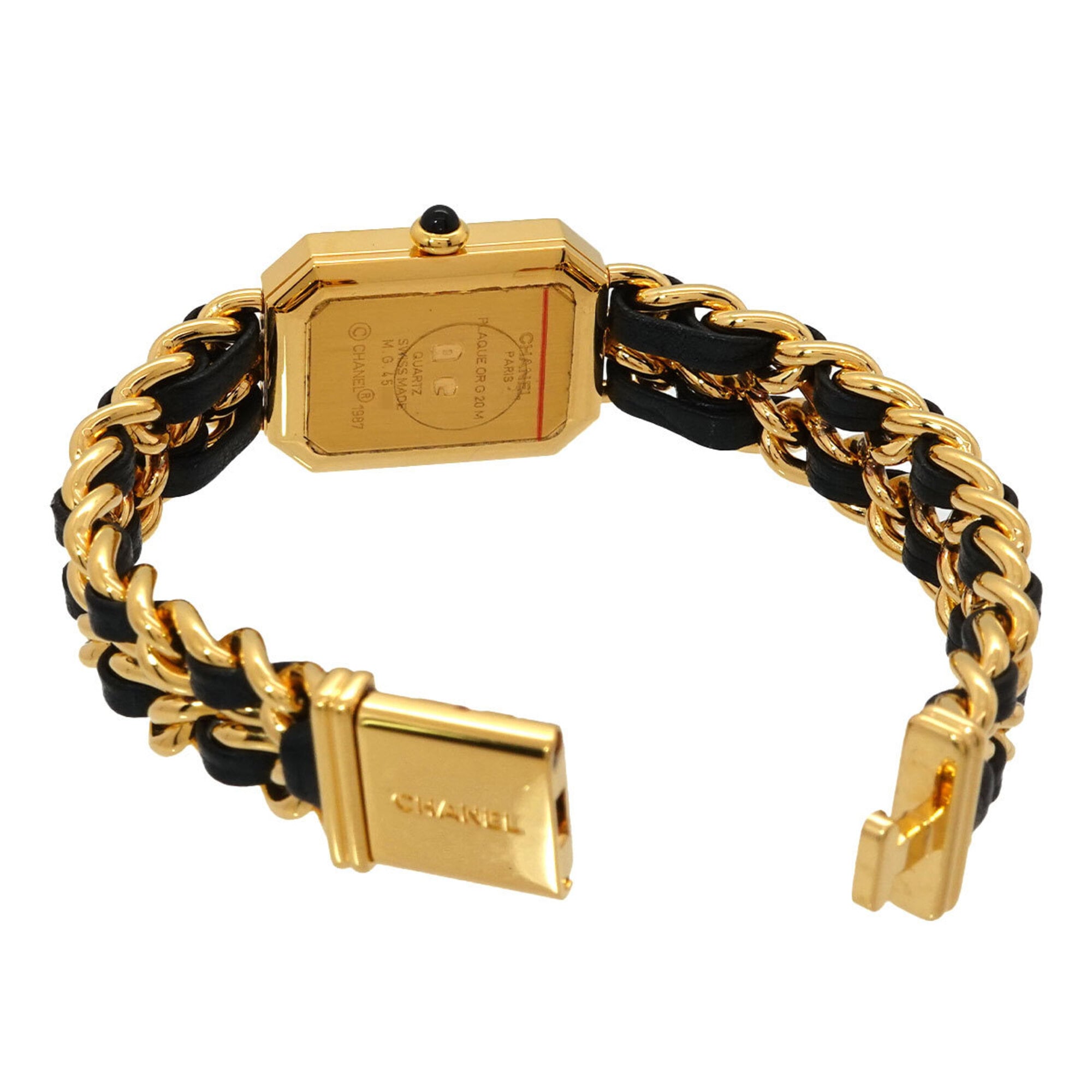 Chanel Premiere Large Size H0001 Women's Watch Black Gold Quartz