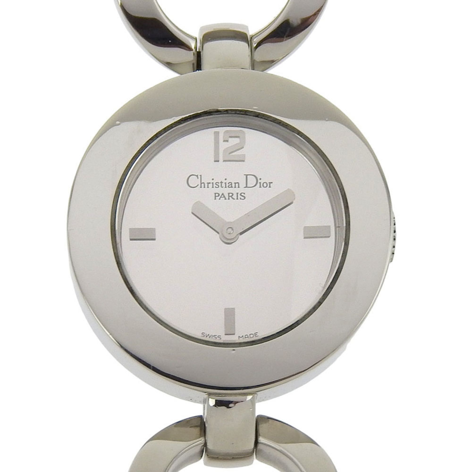 Dior Maris Watch CD022110, Stainless Steel Quartz Analog Display, Black Dial, Women's