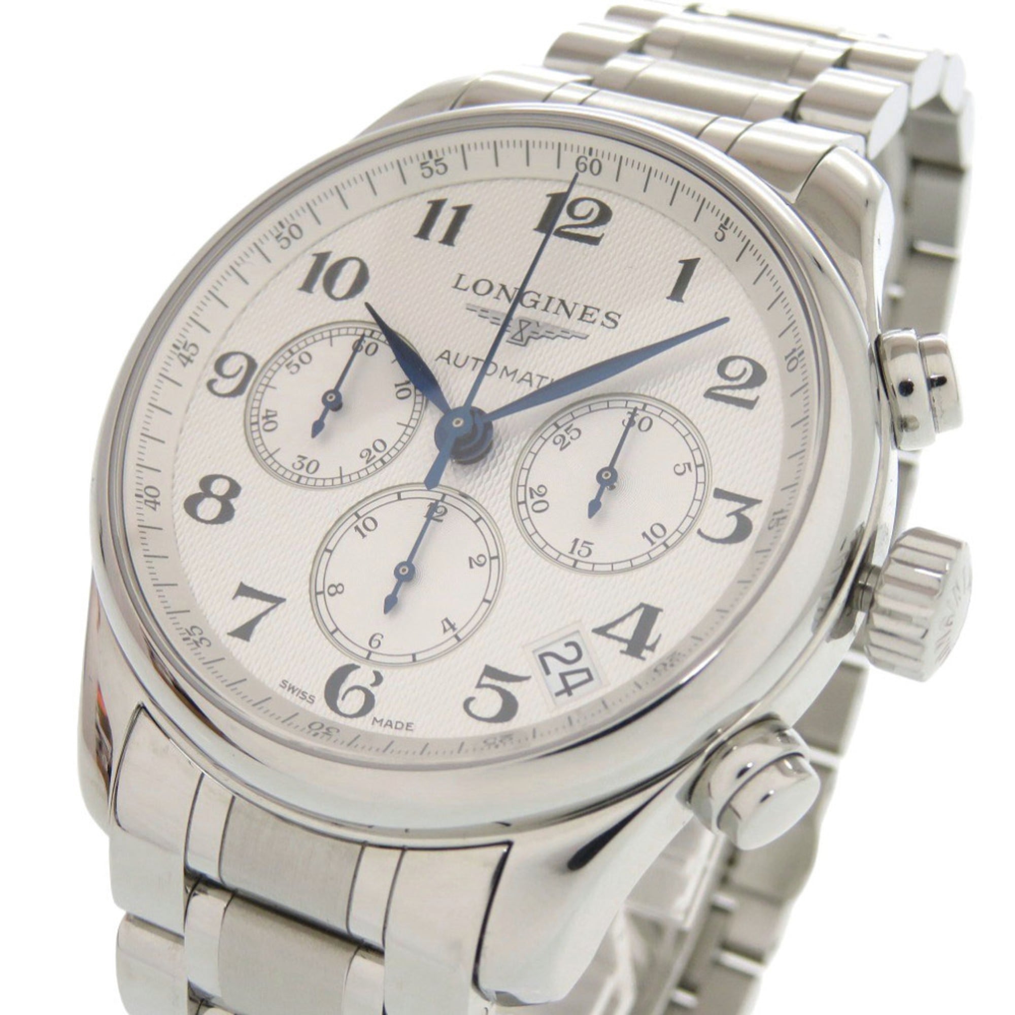 Longines Master Collection L2.693.4.78.6 roestvrijstalen horloge met witte wijzerplaat, zilverkleurig, automatisch, 1583 LONGINES
