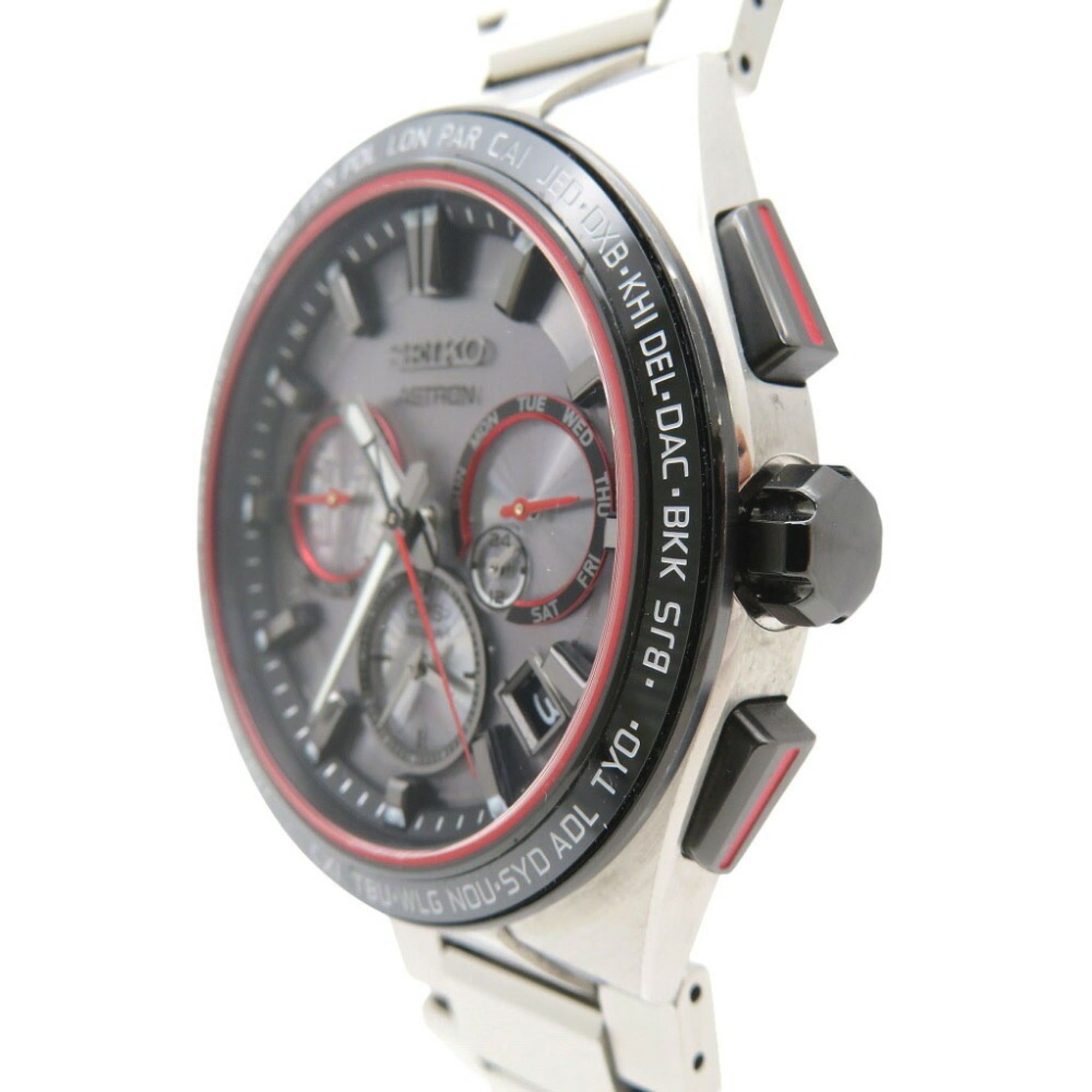 Seiko Astron Shohei Otani Modell – Solar-Funkuhr SBXC125 / 5X53-0BX0 Armbanduhr aus Titan/KeramikSilber 1528SEIKO, Herrenuhr