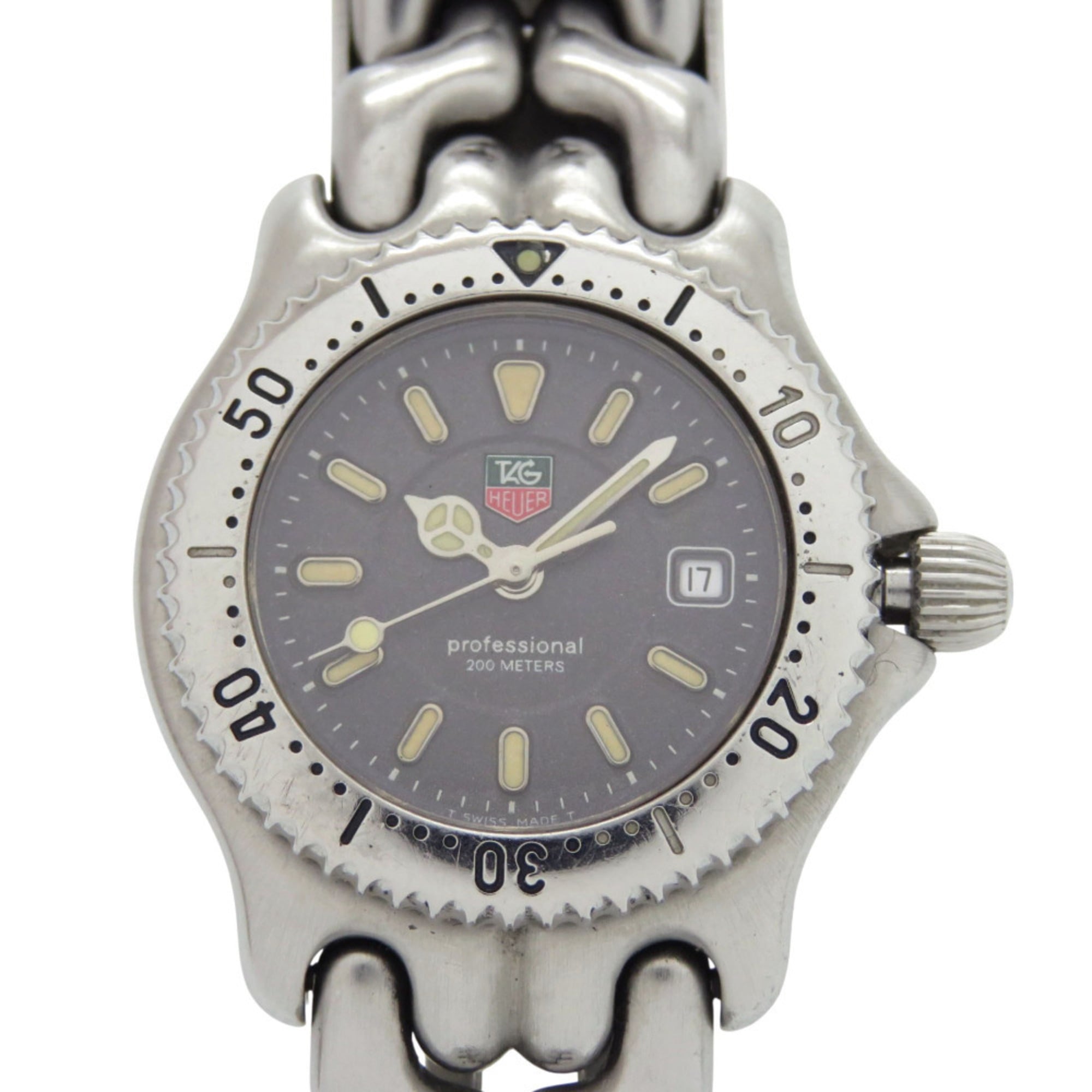 TAG Heuer Cell Date WG1313-2 Stainless Steel Gray Quartz Watch 0667TAG