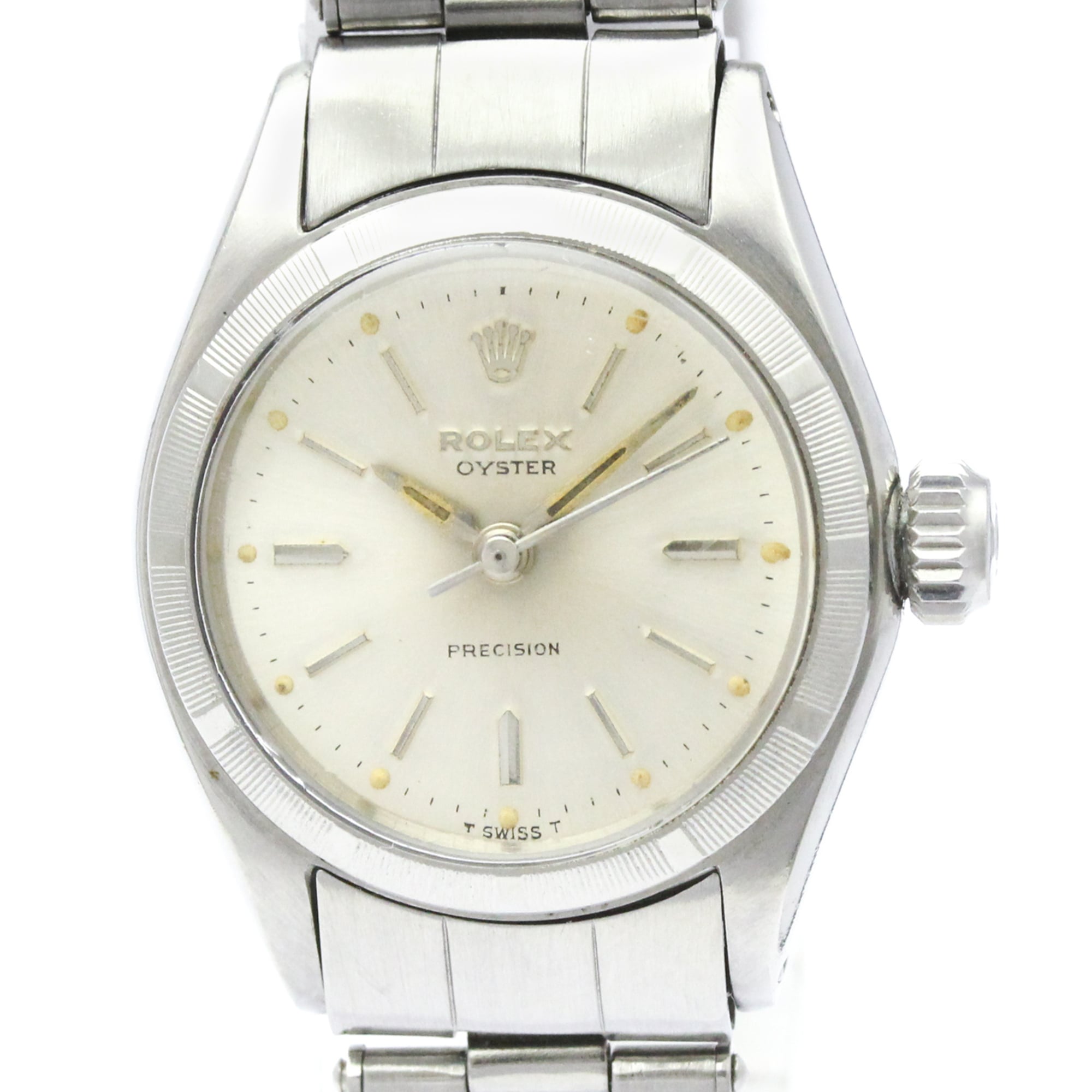 Rolex Oyster 6411 Silver Dial Stainless steel 25mm Watch