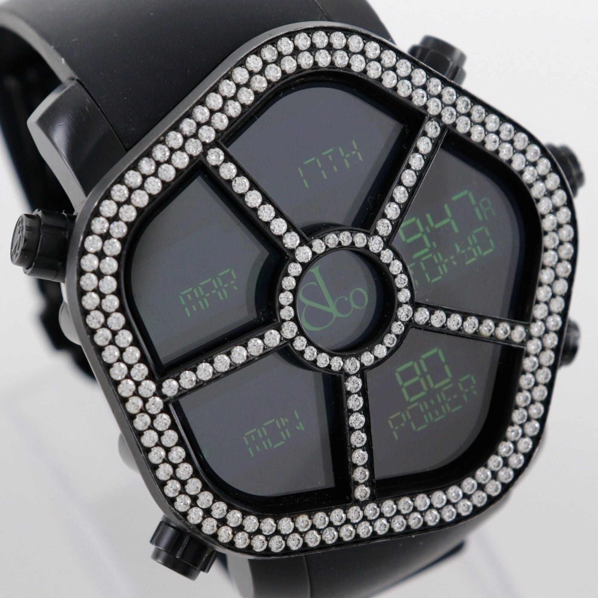 JACOB & CO 5 Time Zone Ghost Watch GMT JC-GST-WHD Edelstahl x KautschukSchwarz Zifferblatt Smartwatch QuarzSmartwatch Herrenuhr