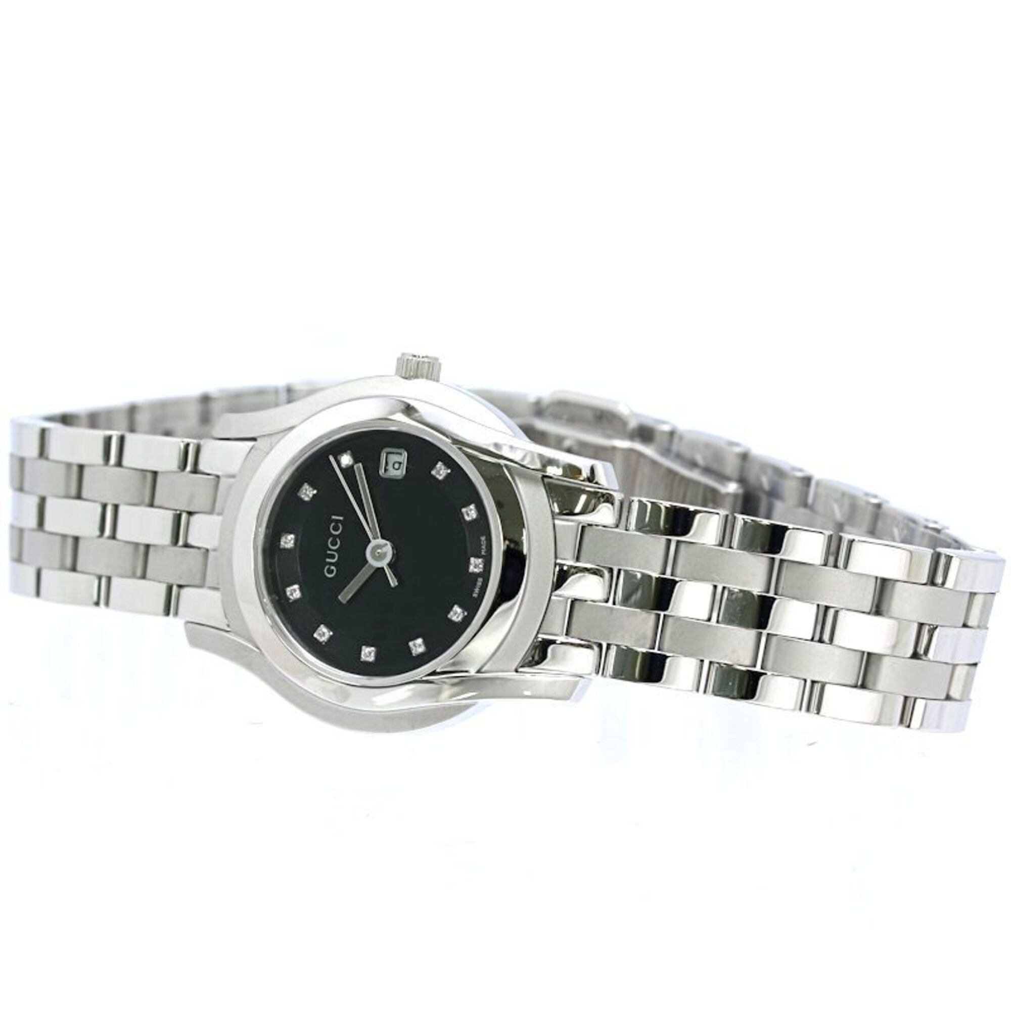 GUCCI G-Class 11-Diamond Watch YA055504 5500L Women's Stainless Steel 40444