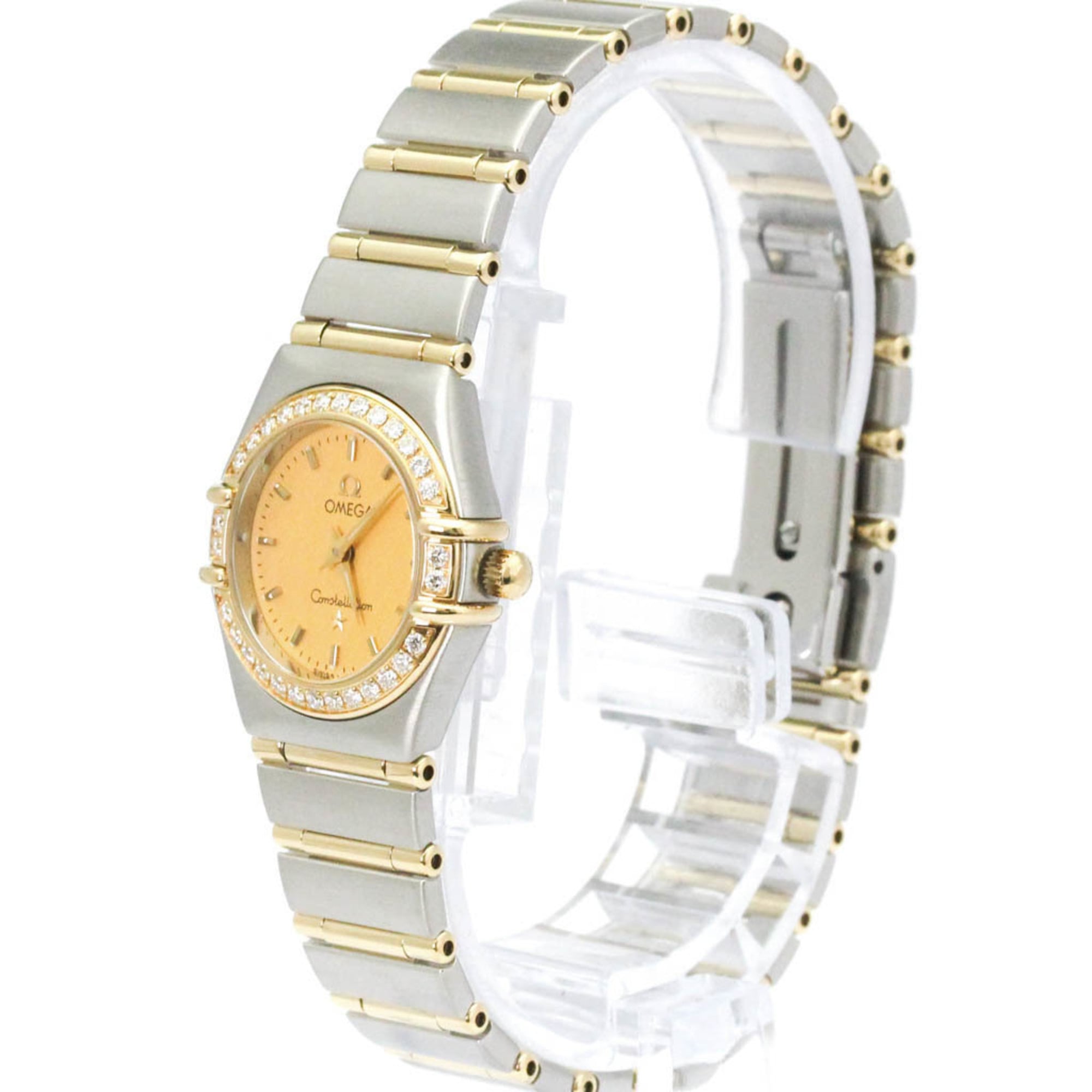OMEGA Constellation Diamond 18K Gold Steel Watch 1267.10 Polished