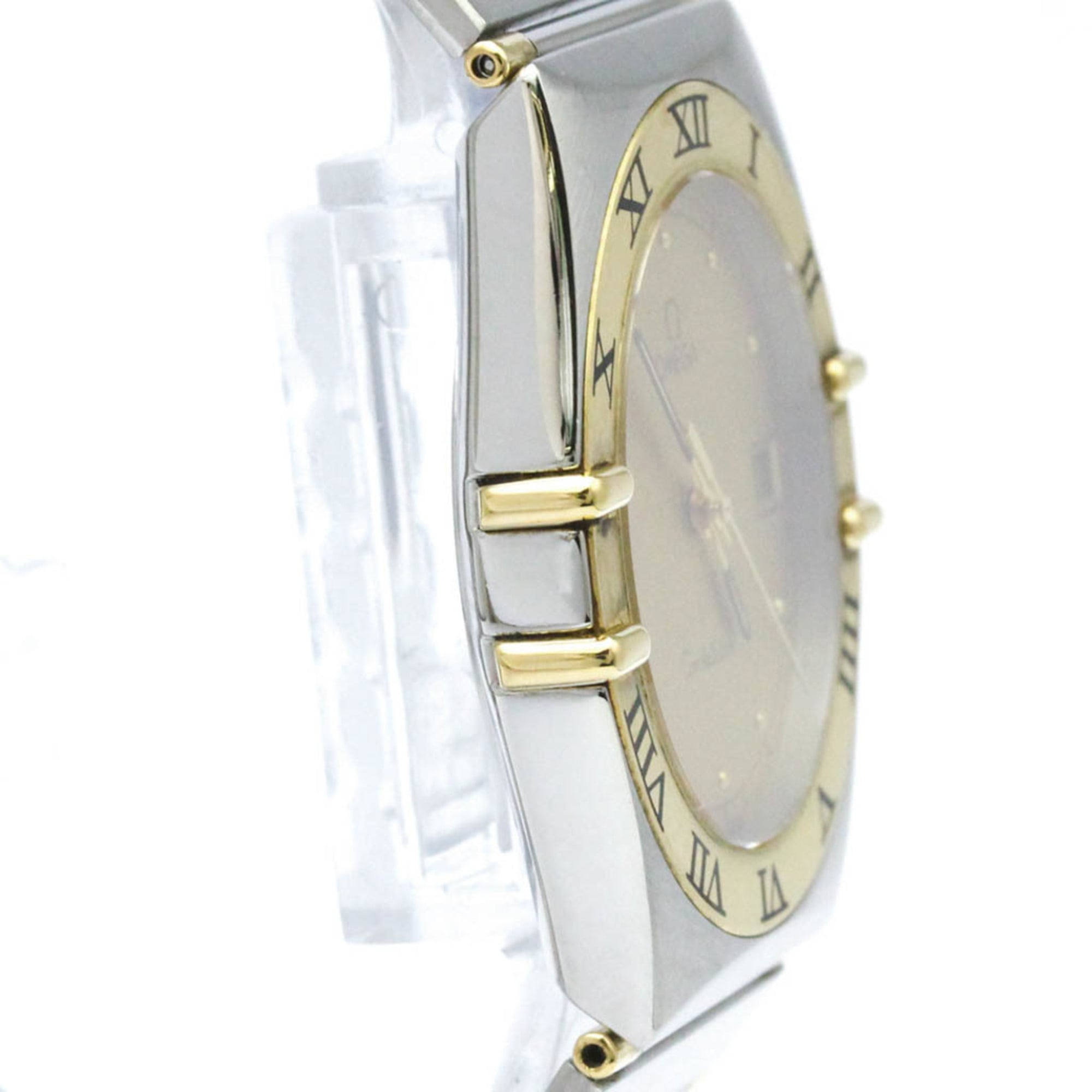 OMEGA Constellation Herrenuhr 18 Karat Gold Edelstahl Quarz 396.1080