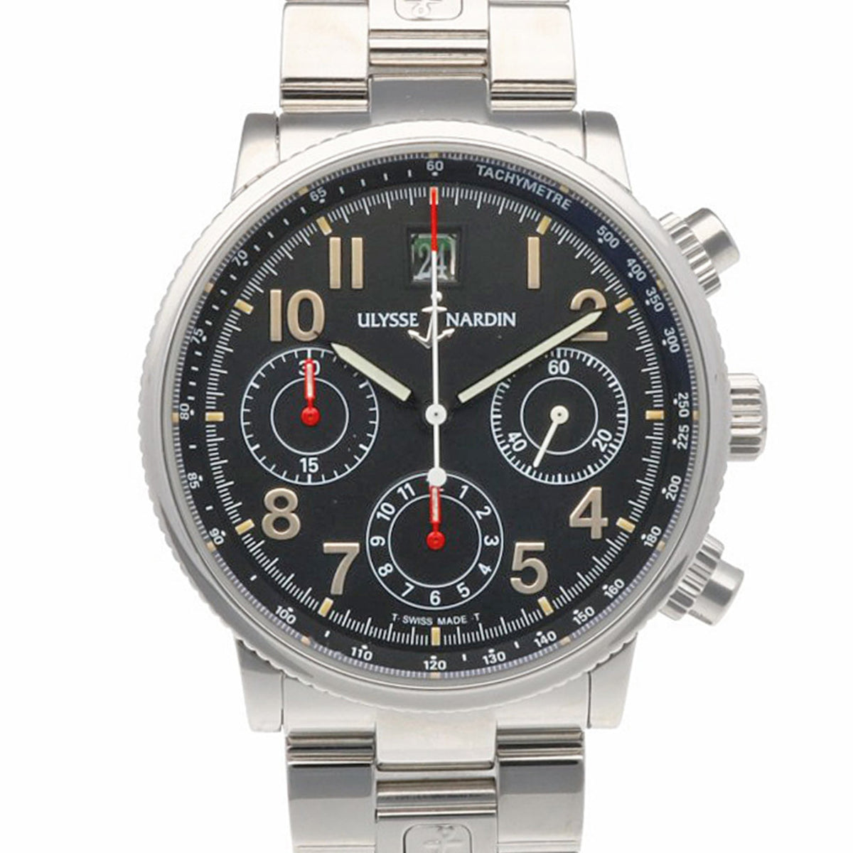 Ulysse Nardin Marine Chronograph 363-22 Schwarz Zifferblatt 38 mm Uhr