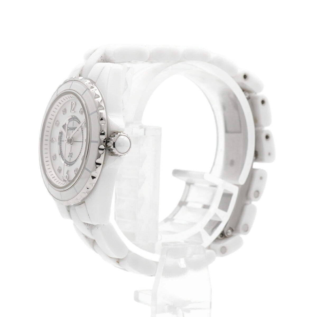 Chanel J12 8P Diamond H2570 White Dial 28mm Watch