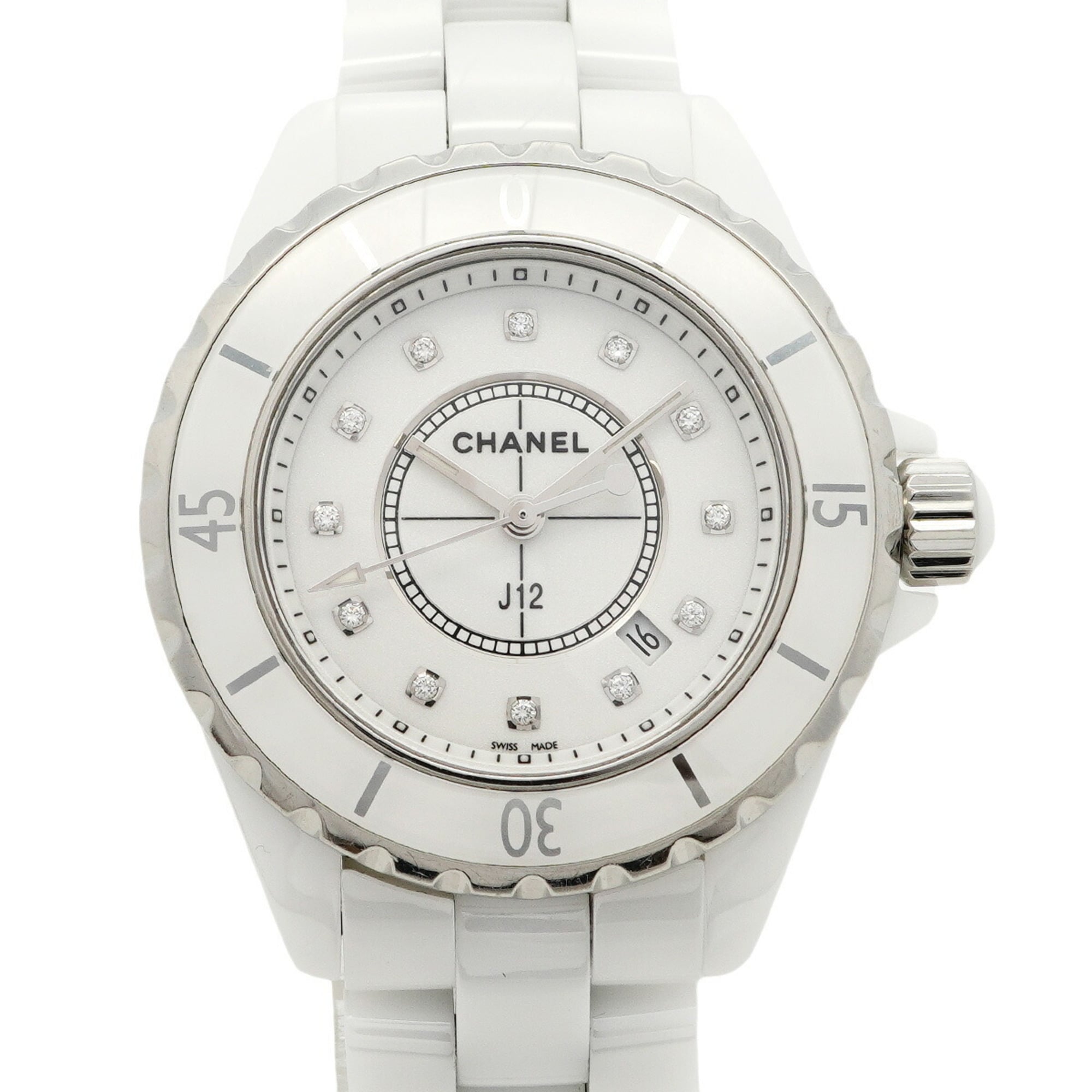 Chanel J12 H1628 White Dial Women's Watch