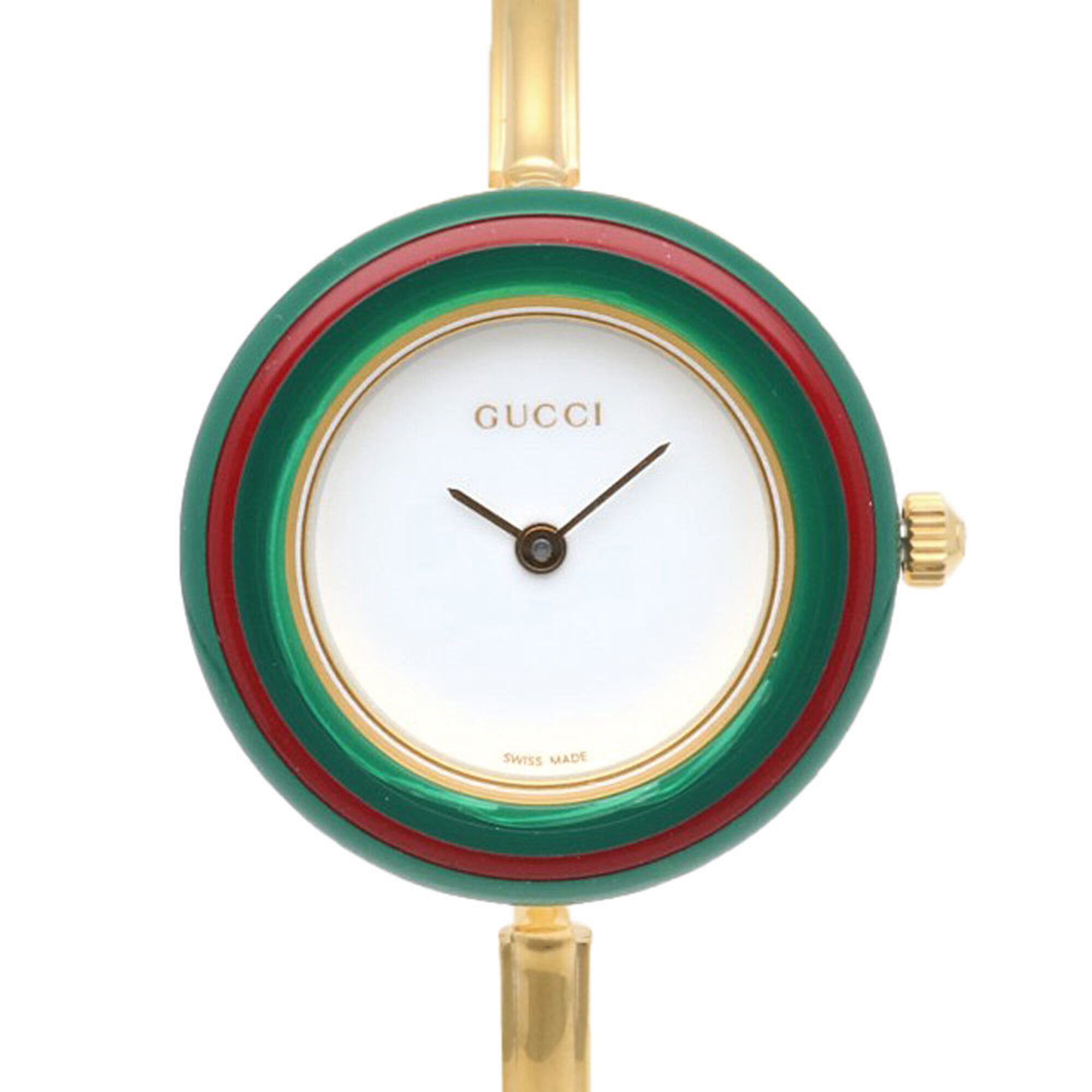 Gucci watch, GP 11 12.2 quartz women's GUCCI changeable bezel, 12 colors.