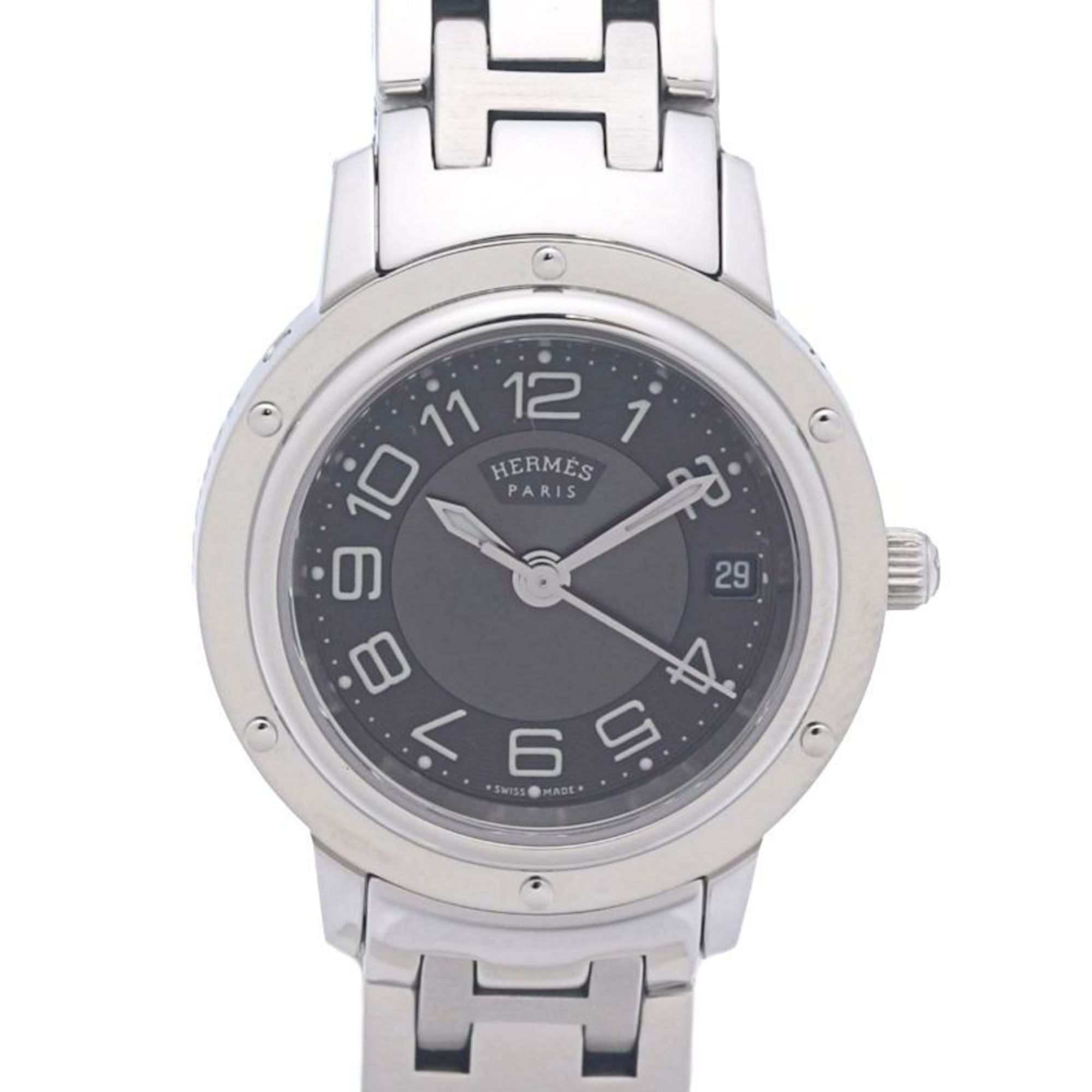 HERMES Clipper Classic CP1.210.230 4969 Women's Watch, Stainless Steel, 130489