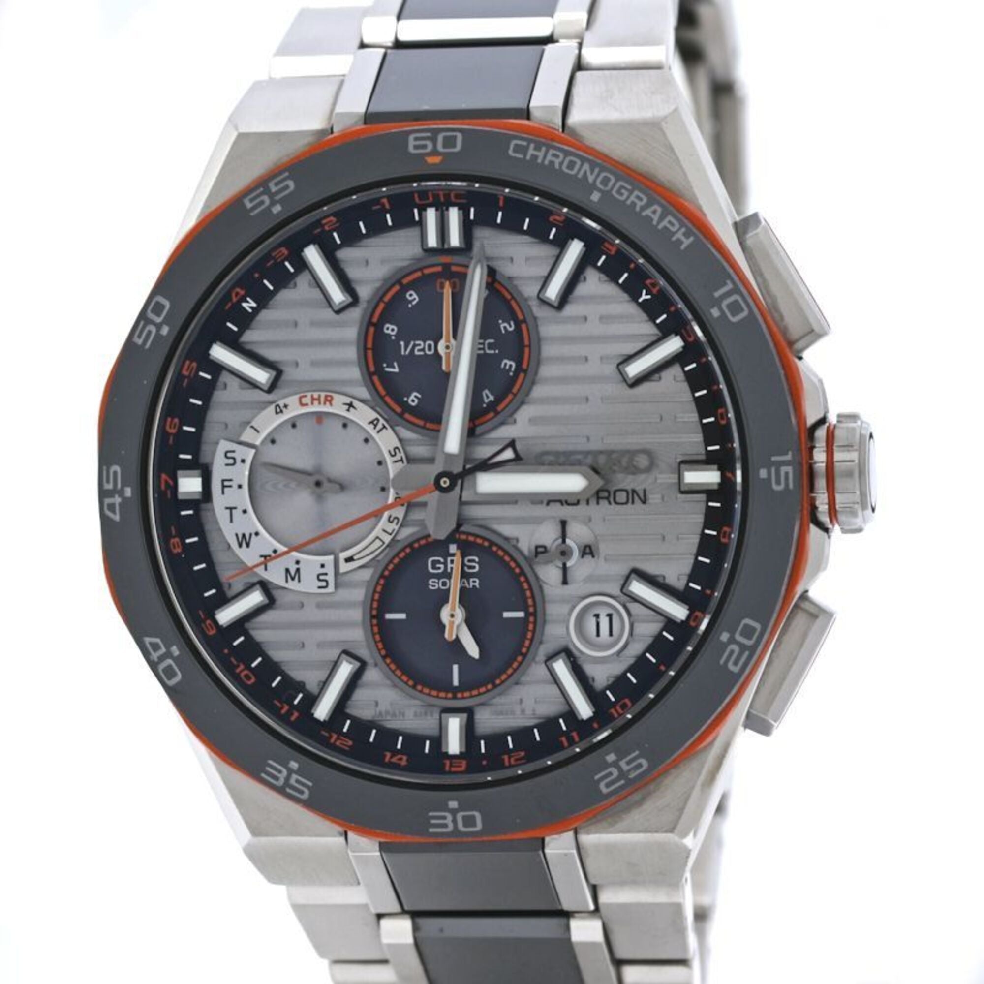 Seiko Astron SBXC183 5X83-0AS0-1 Silver Dial 43mm Watch