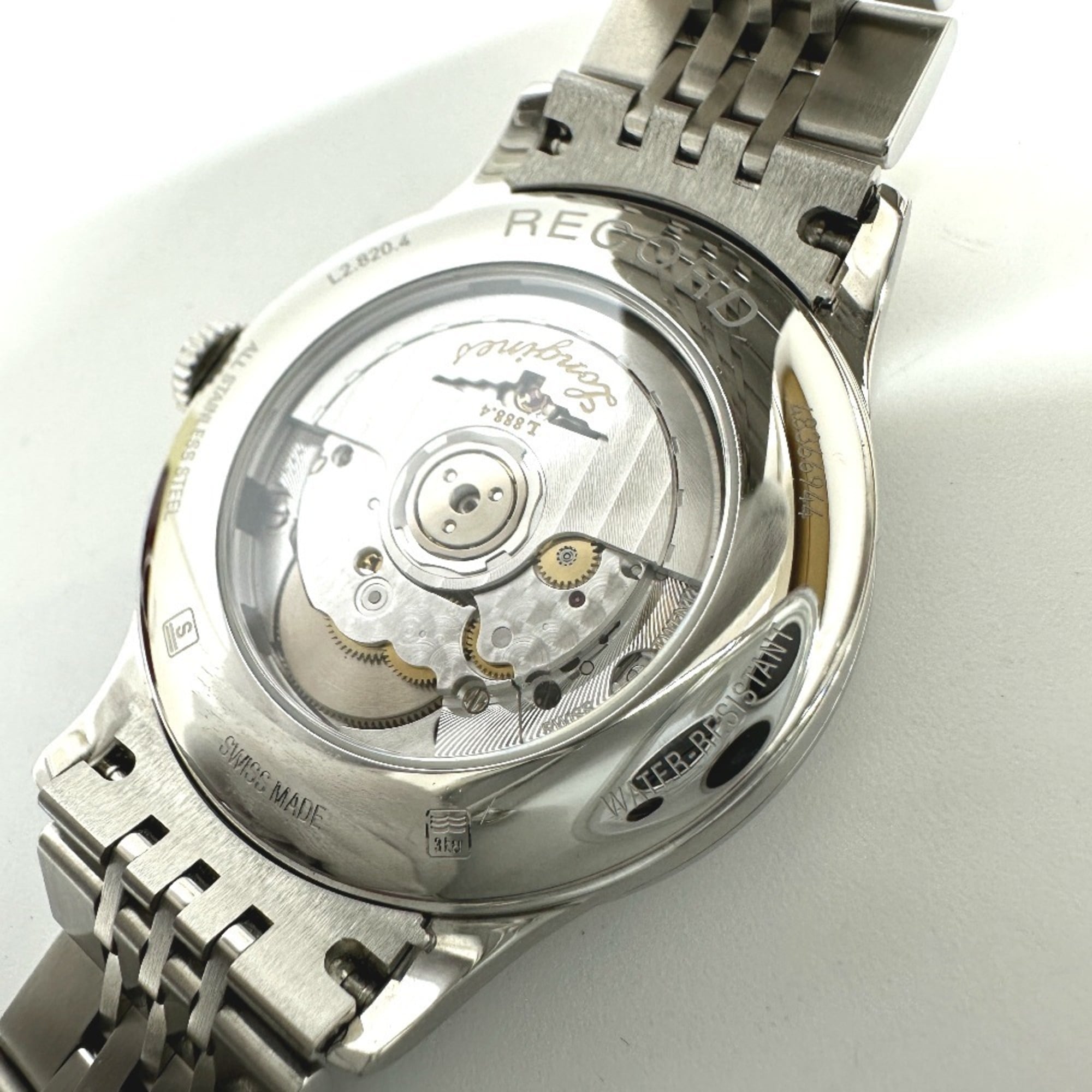 Longines Record L2.820.4.11.6 White Dial 40mm Watch