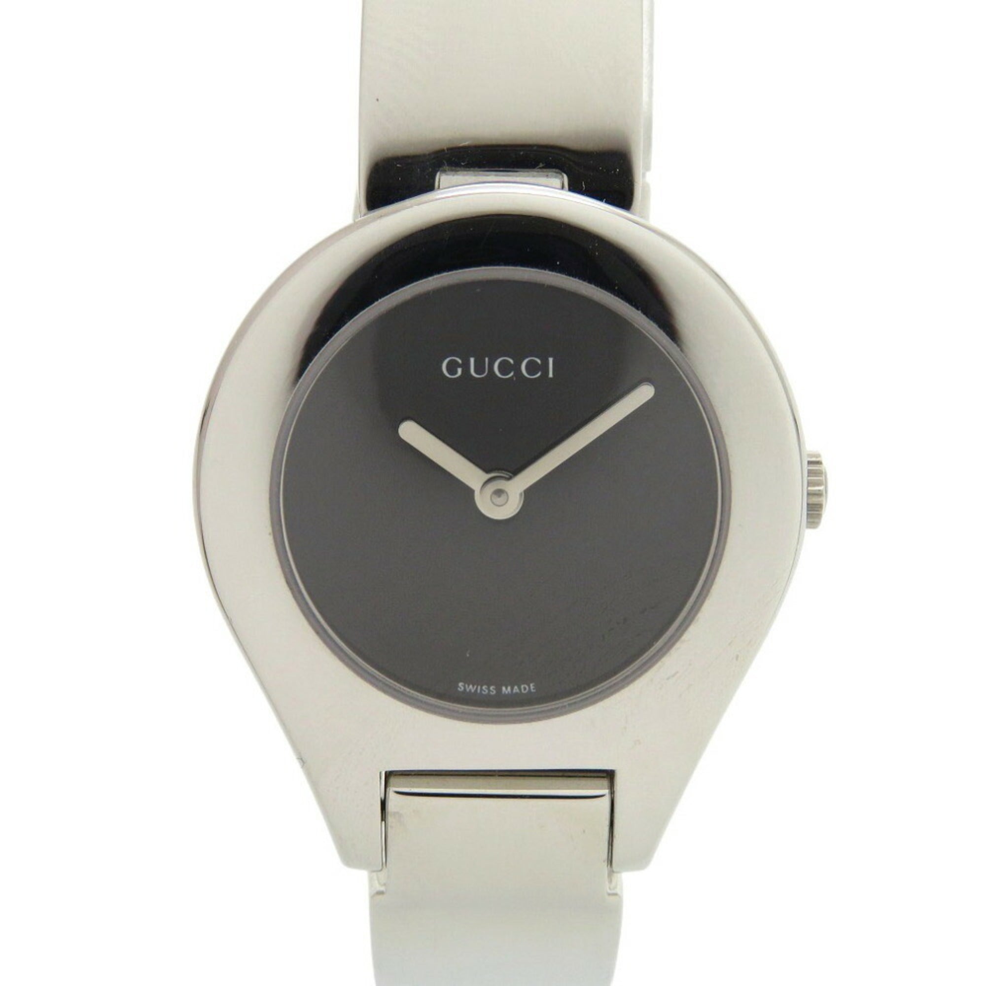 Gucci 6700L Stainless Steel Black/Silver Dial Quartz Watch 0566GUCCI