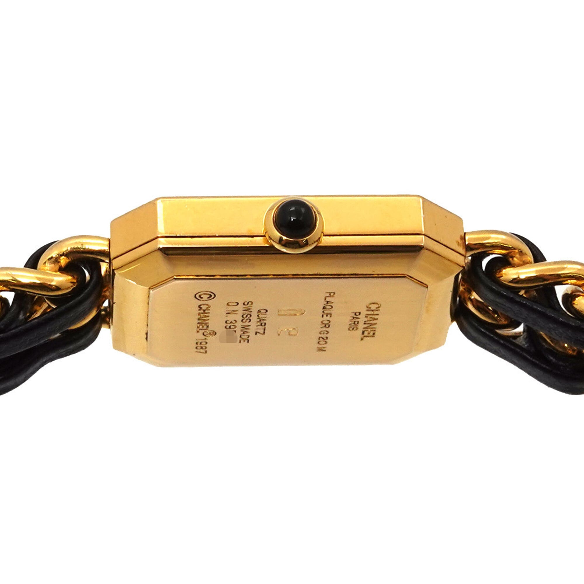 Chanel Premiere Large Size H0001 Women's Watch Black Gold Quartz