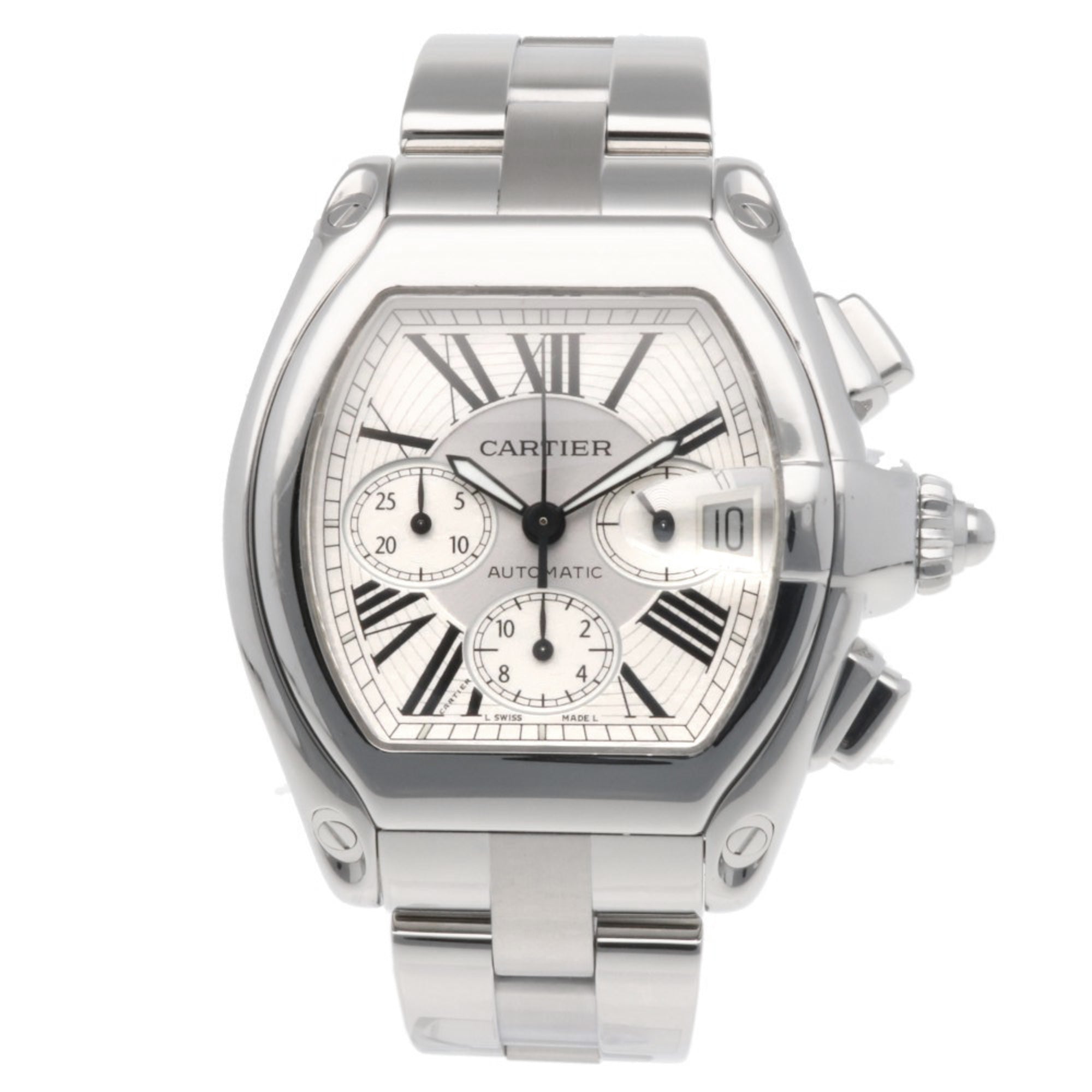 Cartier Roadster chronograafhorloge, roestvrij staal 2618, automatisch, heren