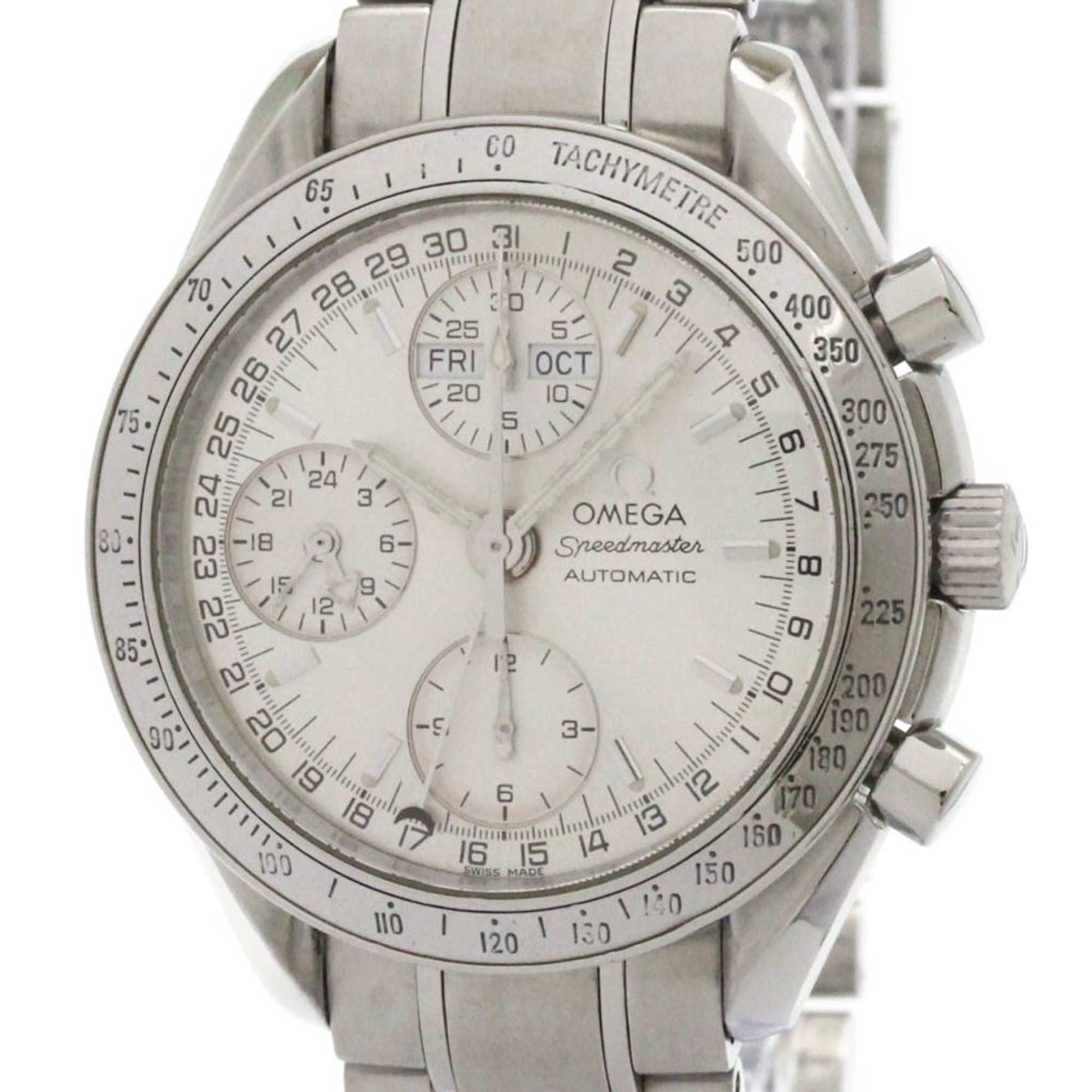OMEGA Speedmaster Triple Date Steel Automatic Watch 3523.30 Polished