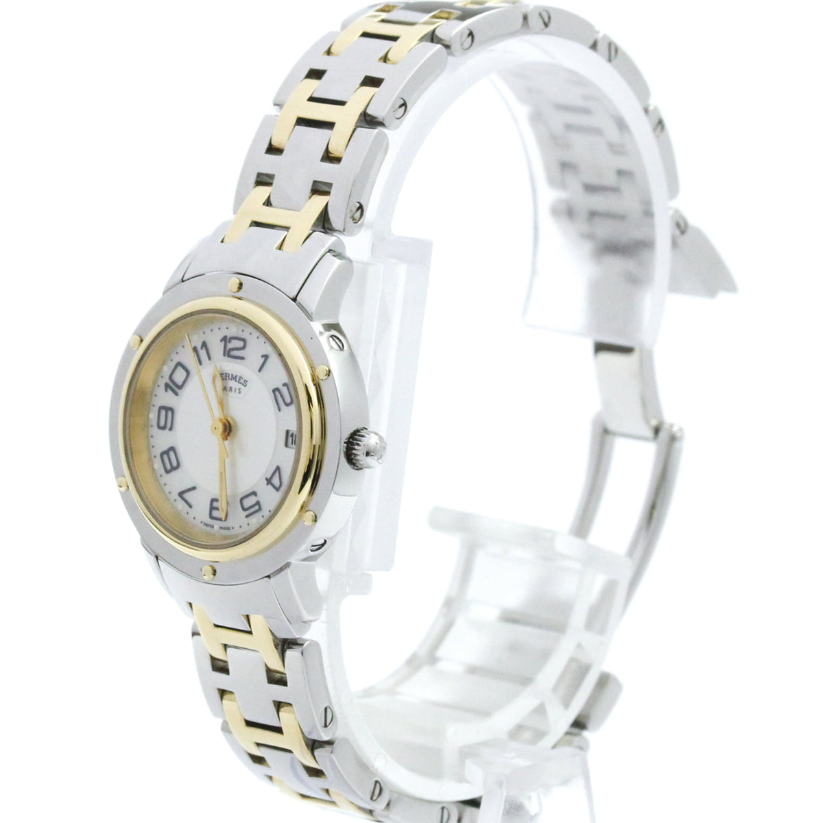 Hermes Clipper CP1.220 Weiß Gehäuse Zifferblatt 24 mm Uhr