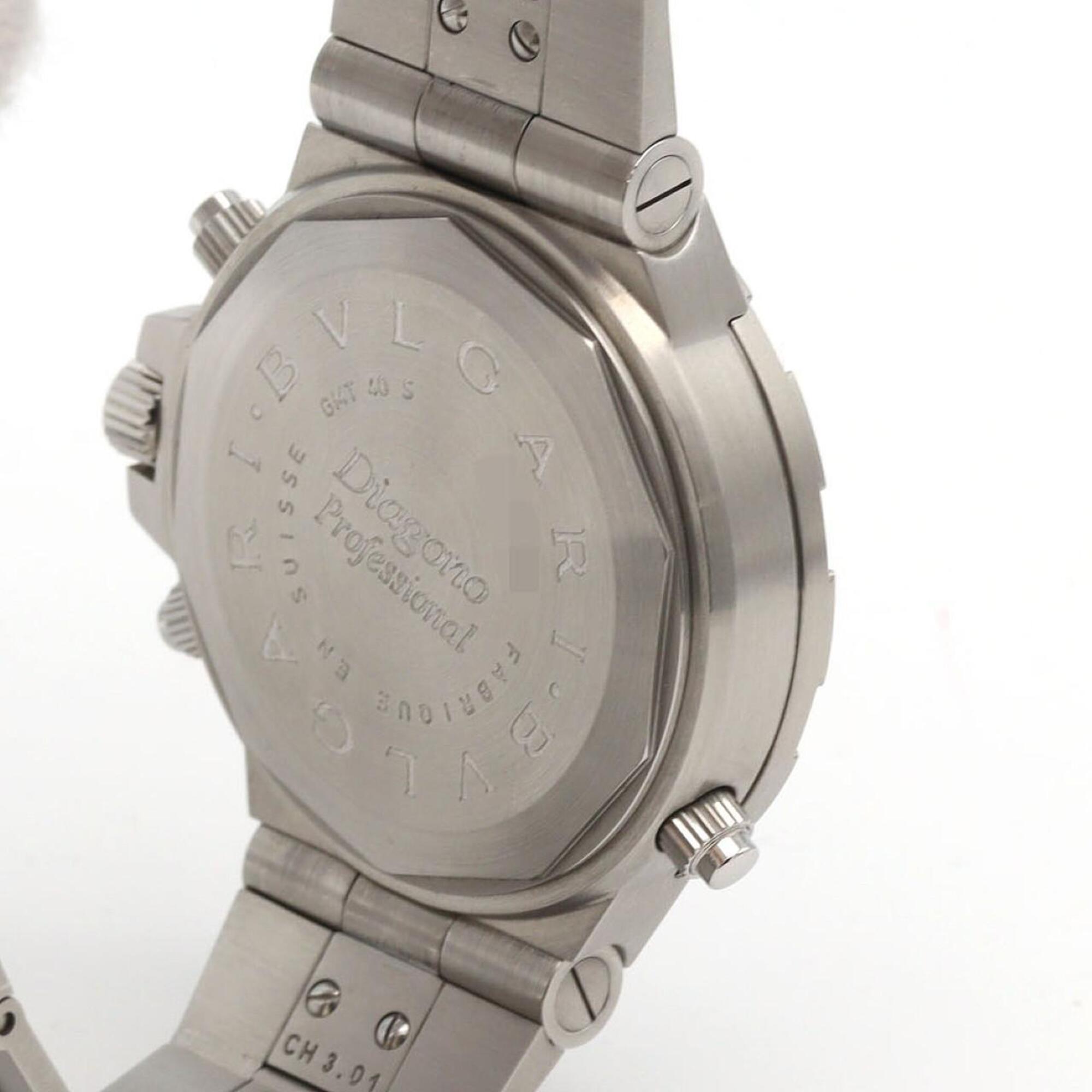 Bvlgari Bulgari Diagono Professional GMT GMT40S/GMT40C5SSD Silver Dial 40mm Watch