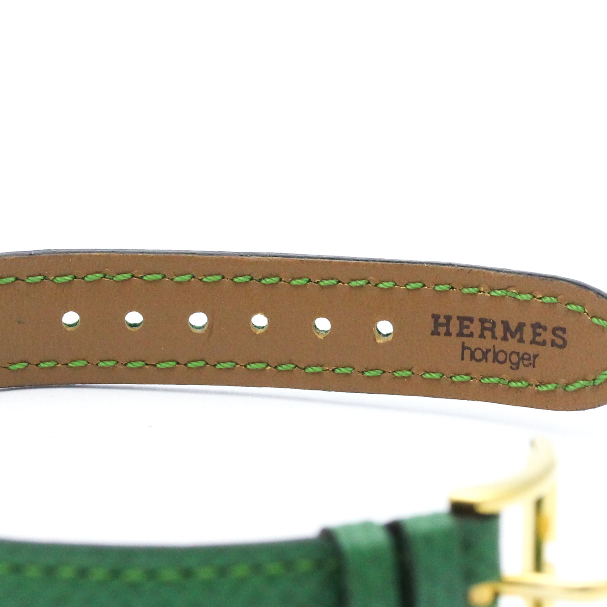 HERMES Kelly Watch Gold Plated Leather Quartz Ladies Watch