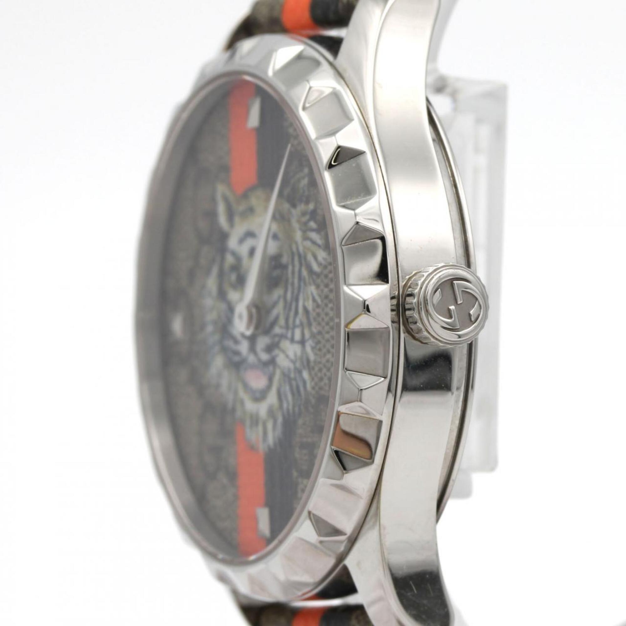 Gucci G-Timeless 126.4 YA1264186 roestvrijstalen quartzhorloge