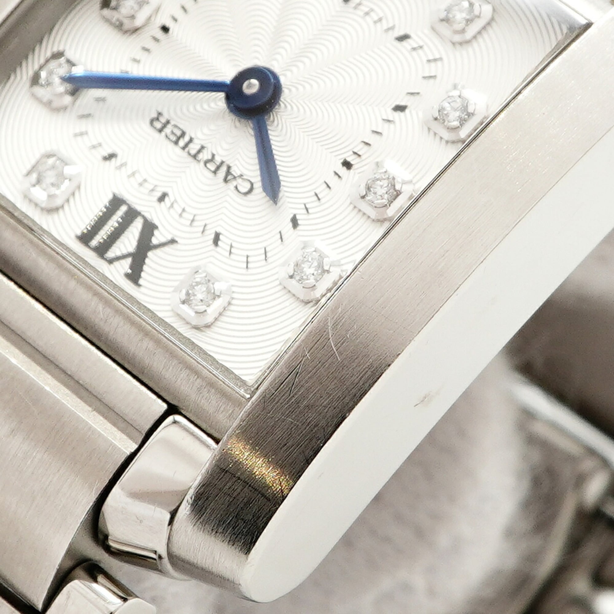 Cartier Tank Française SM Diamond WE110006 Silver Dial Wo