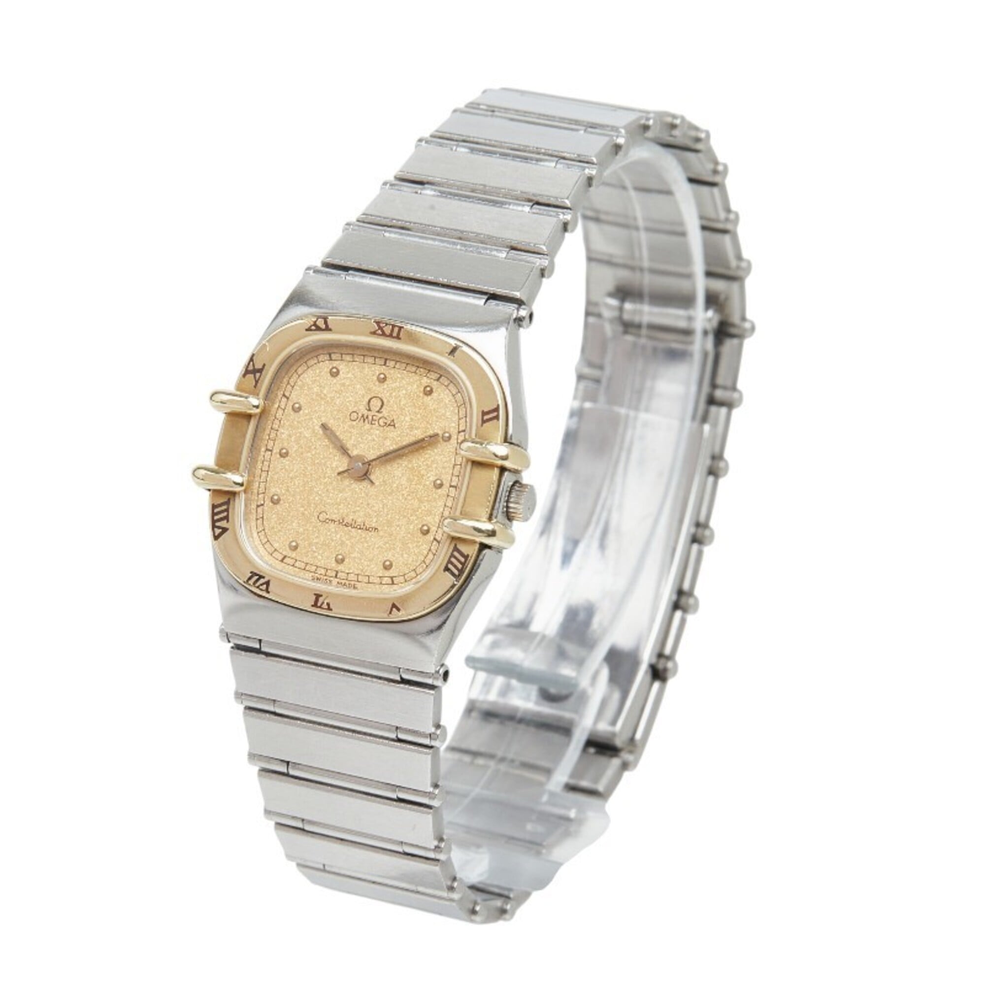 Omega Constellation Half Bar 2-Hand Watch 795.0877 Quartz Gold Dial Stainless Steel Ladies OMEGA