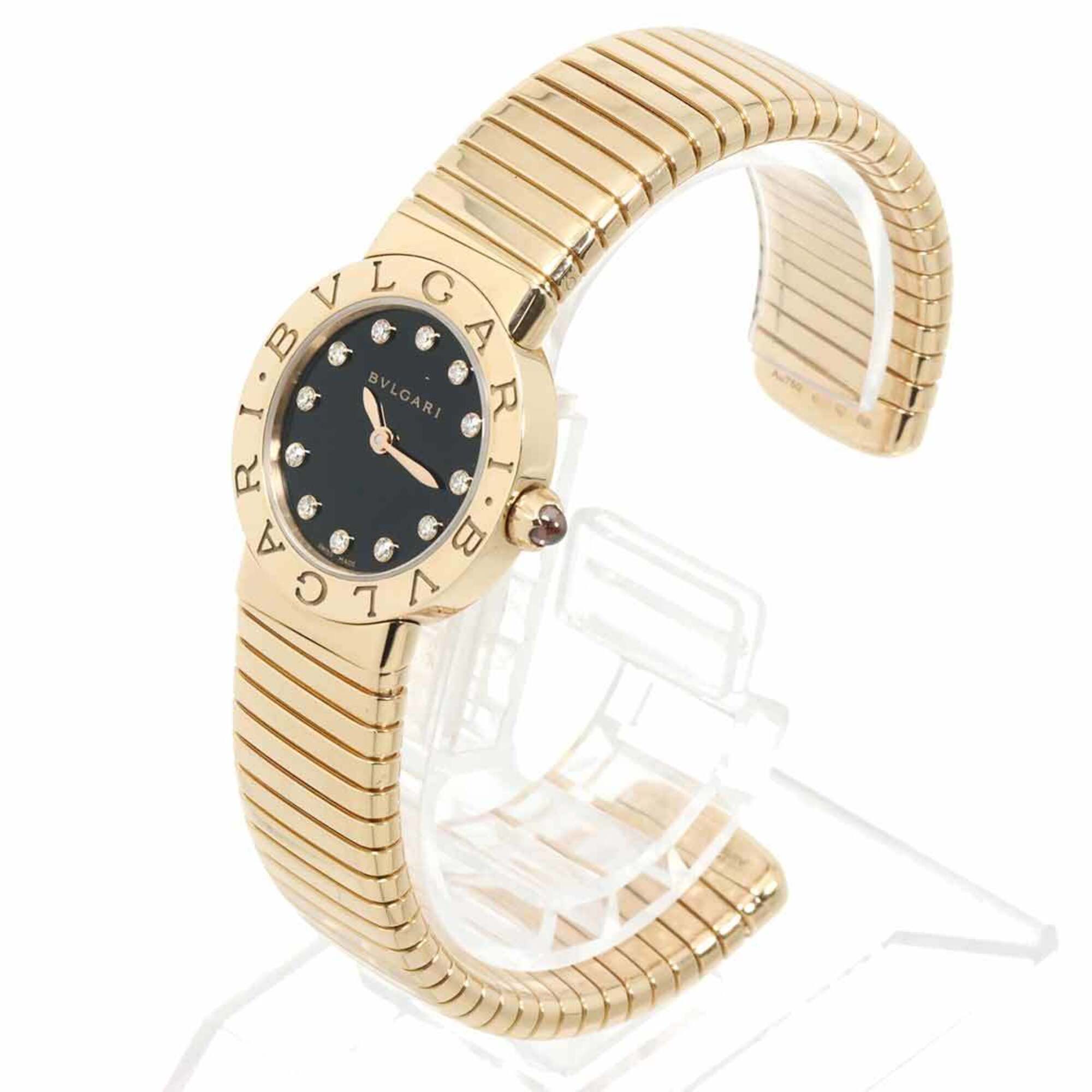 Bulgari Tubogas BBLP262TG Black Dial 26mm Watch