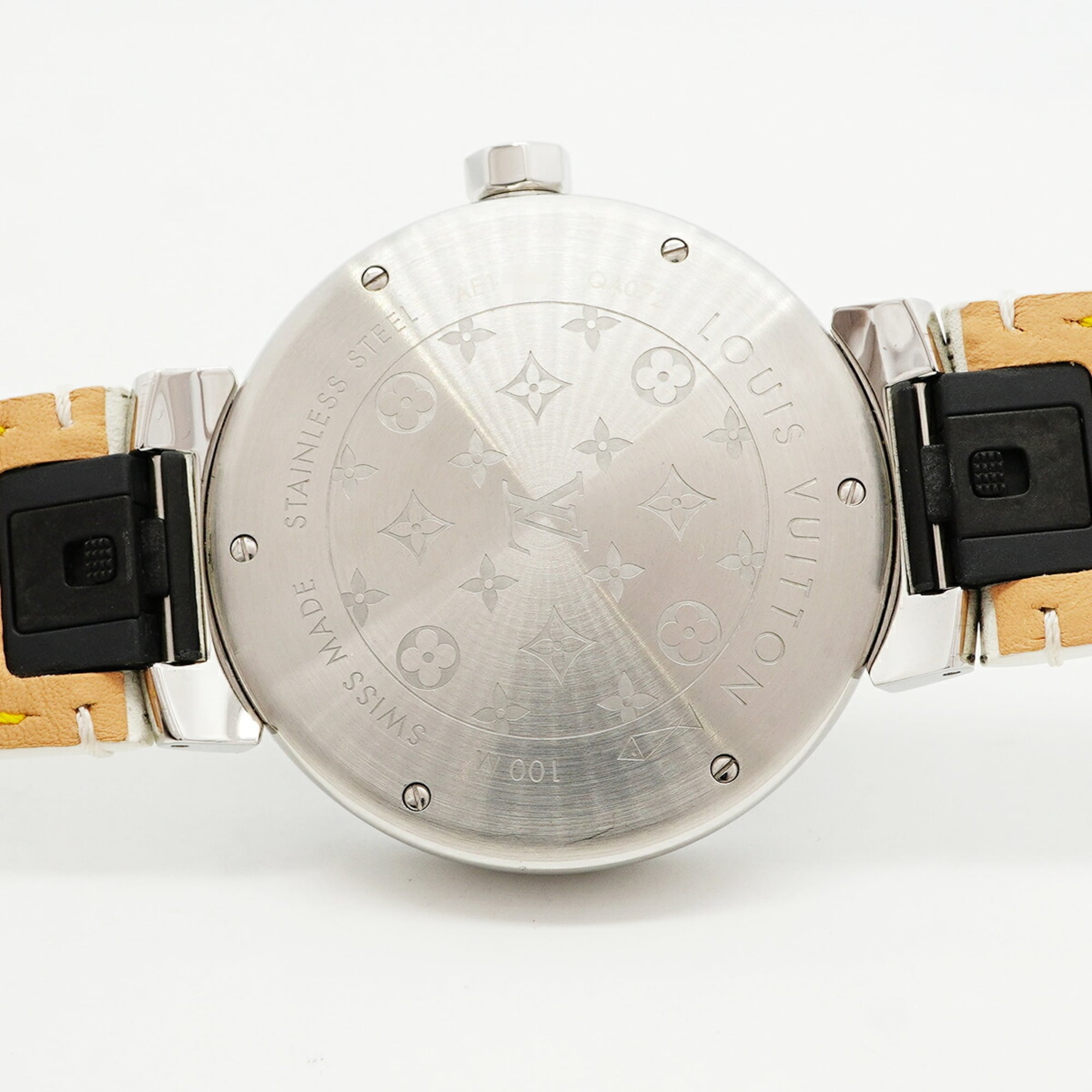 Louis Vuitton Tambour Monogram QA072Z Brown Dial