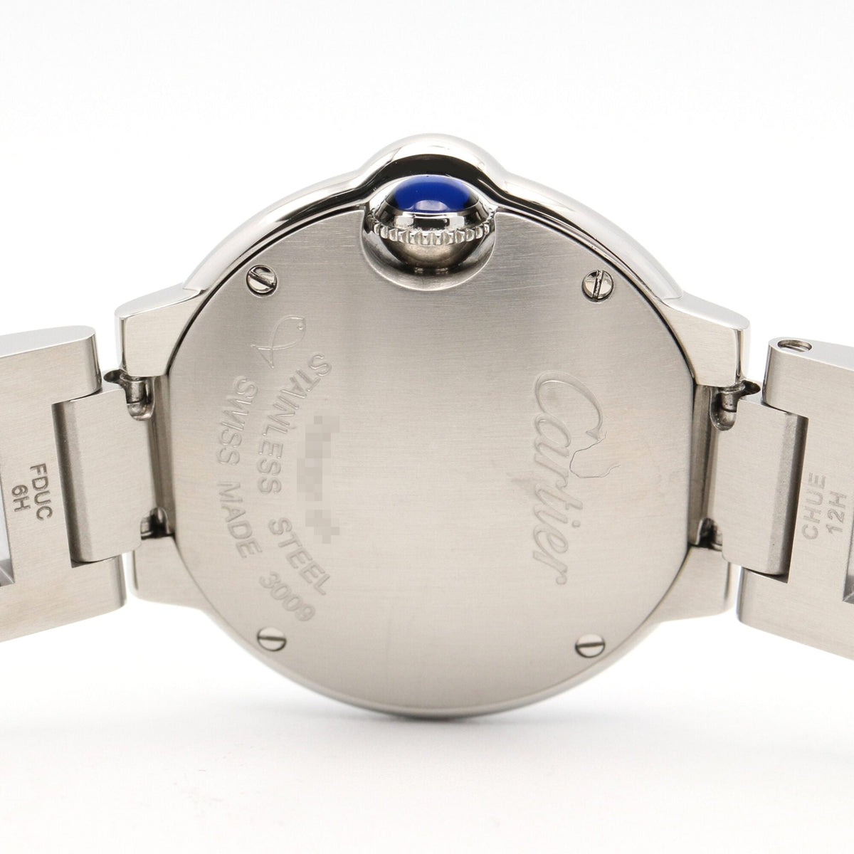 Cartier Ballon Bleu SM W69010Z4 horloge met zilveren wijzerplaat, 28 mm