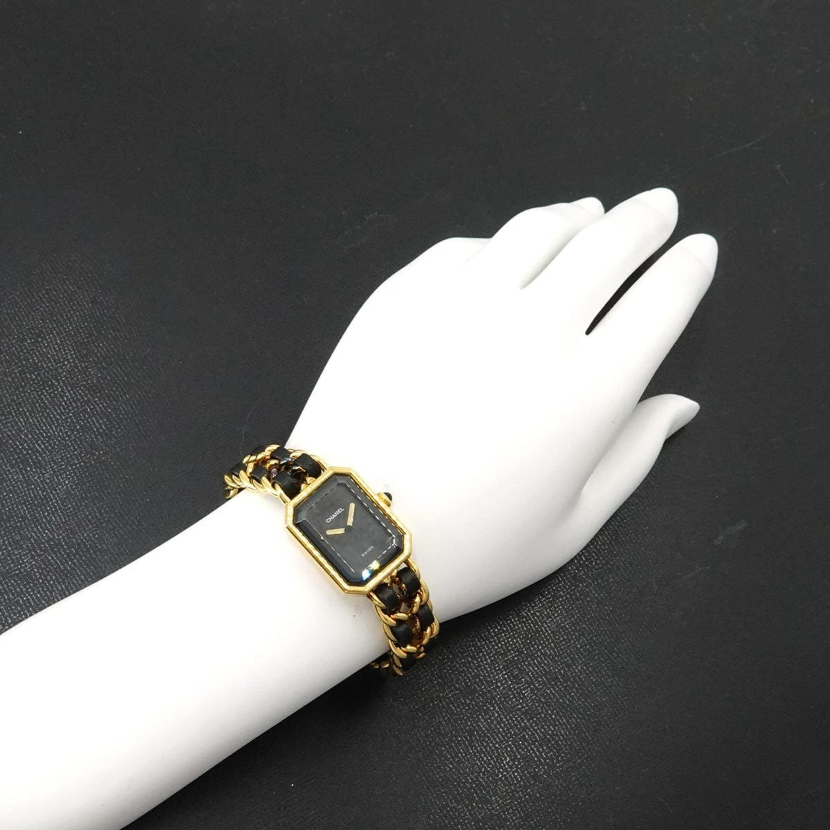 Chanel Première, großes Modell H0001 Schwarz Zifferblatt 20 mm Uhr