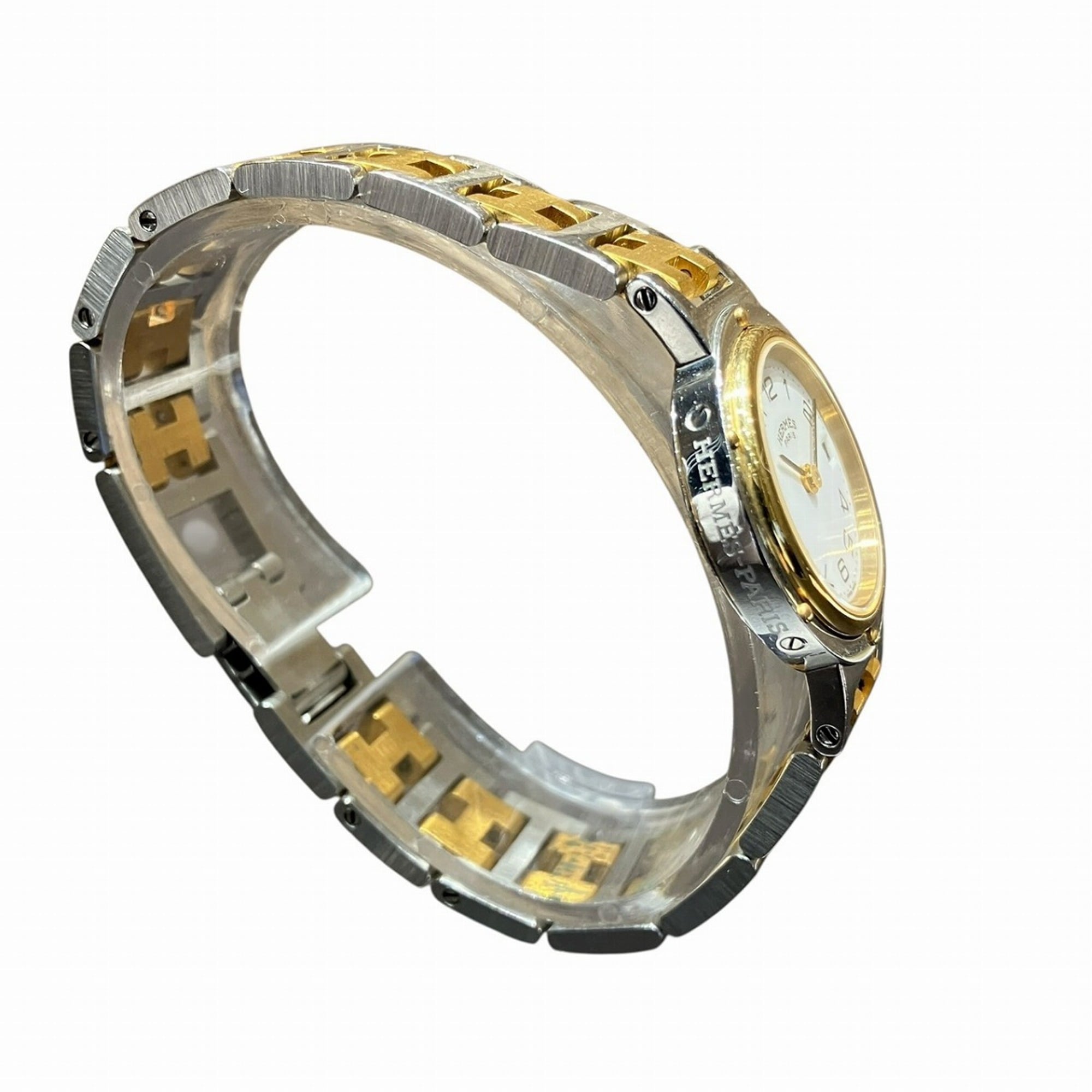 Hermes Clipper Weiß Zifferblatt 24 mm Uhr