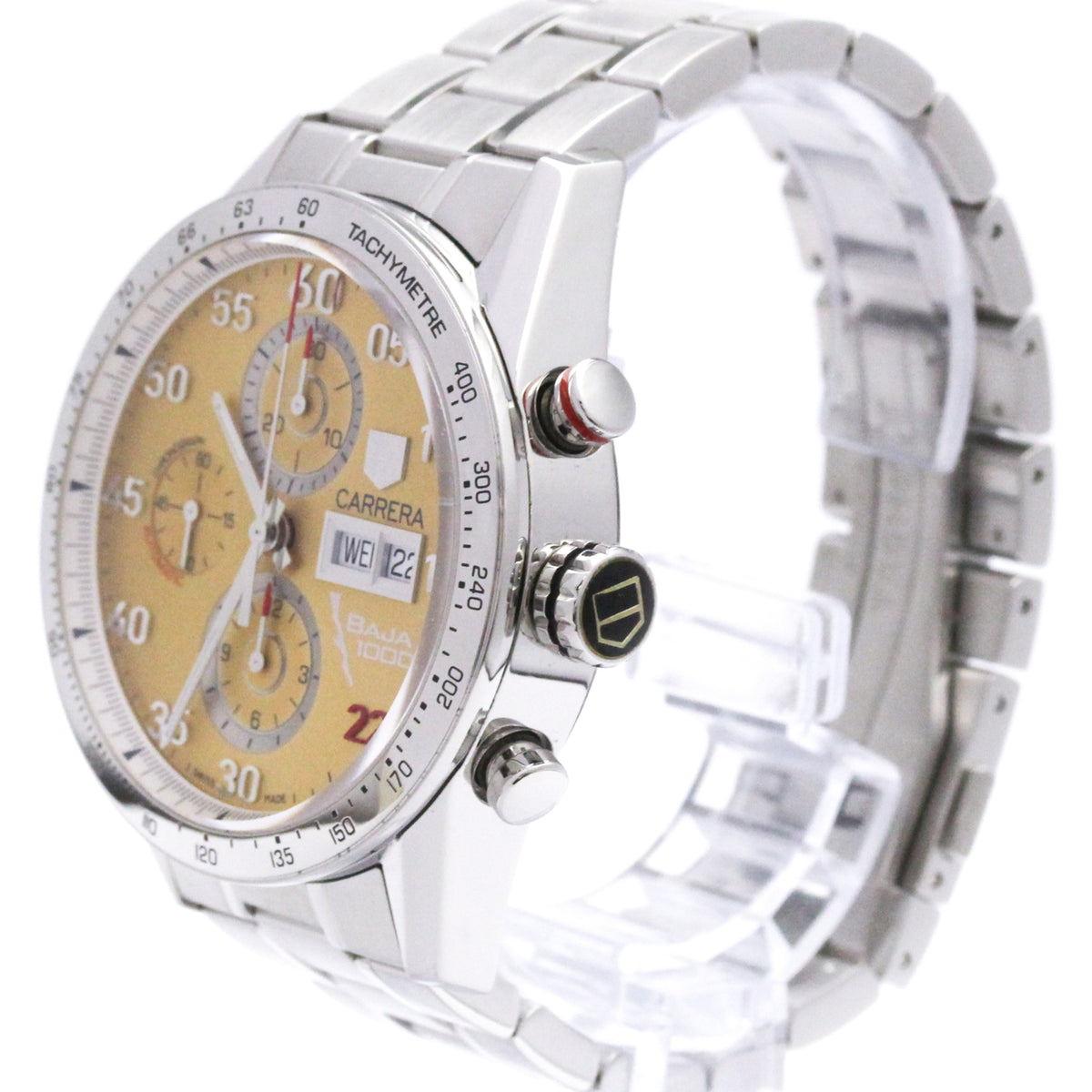 TAG Heuer Carrera CV2A1H Beige, goldenes Zifferblatt, 43 mm Uhr