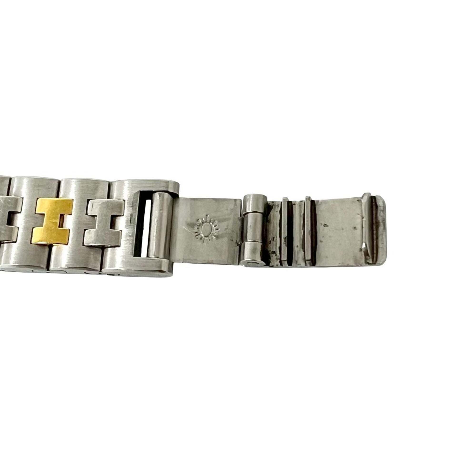 HERMES Vintage Clipper Stainless Steel Quartz Watch, Silver/Gold, 29391