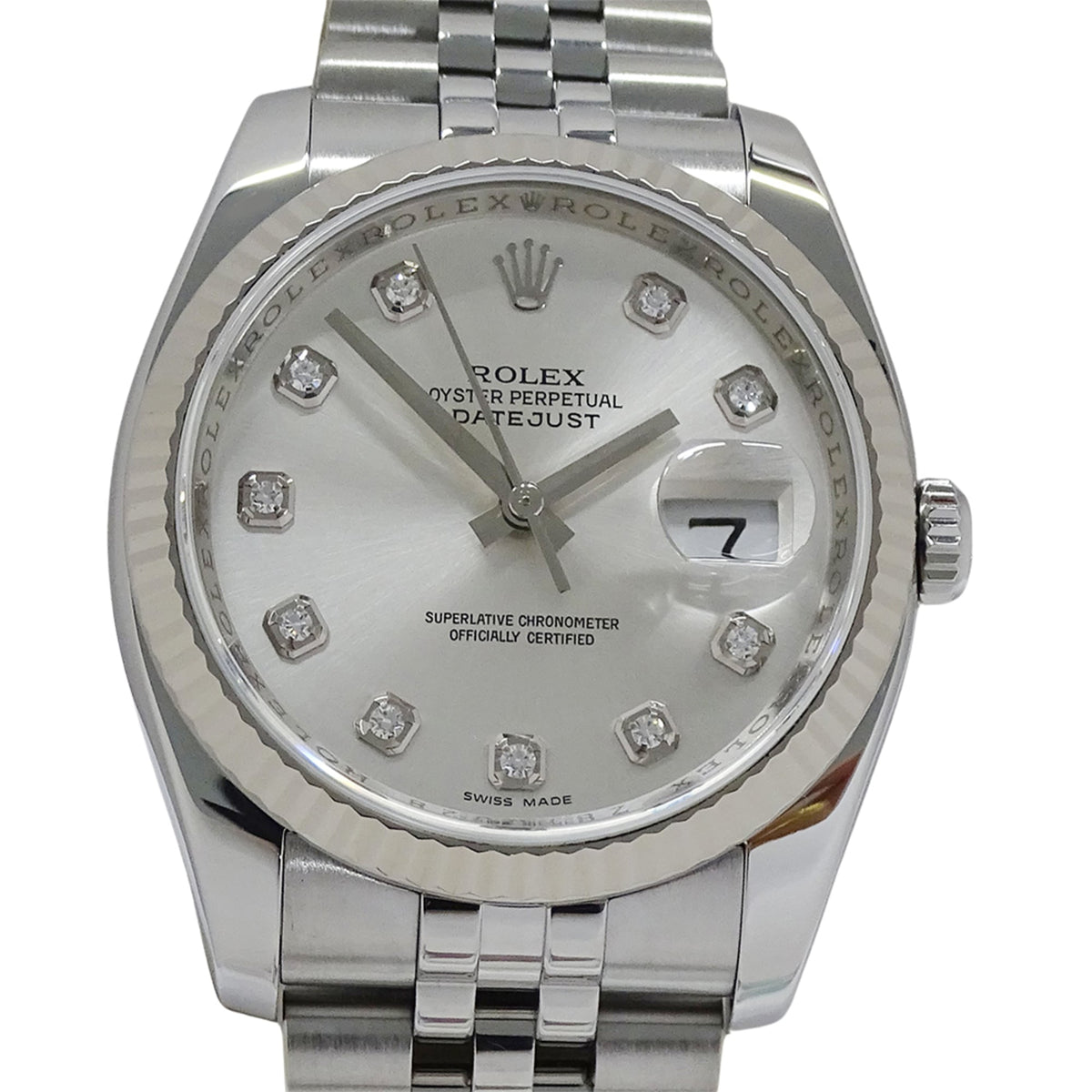Rolex Datejust 116234G Silver Dial 36mm Watch
