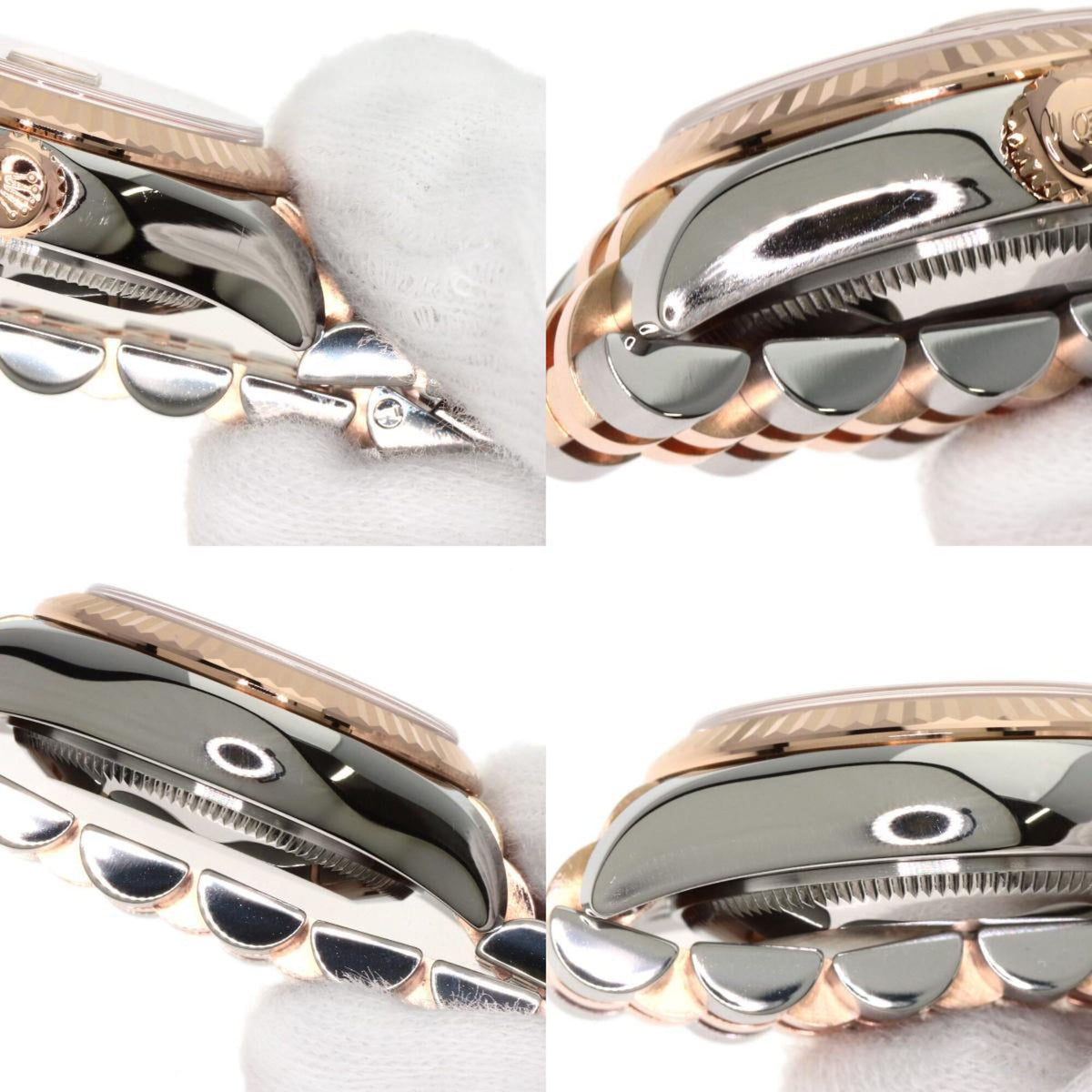 Rolex 179171N2BR Datejust 2P Diamond Gold Dust Uhr aus Edelstahl SSxK18PG Everose für Damen ROLEX