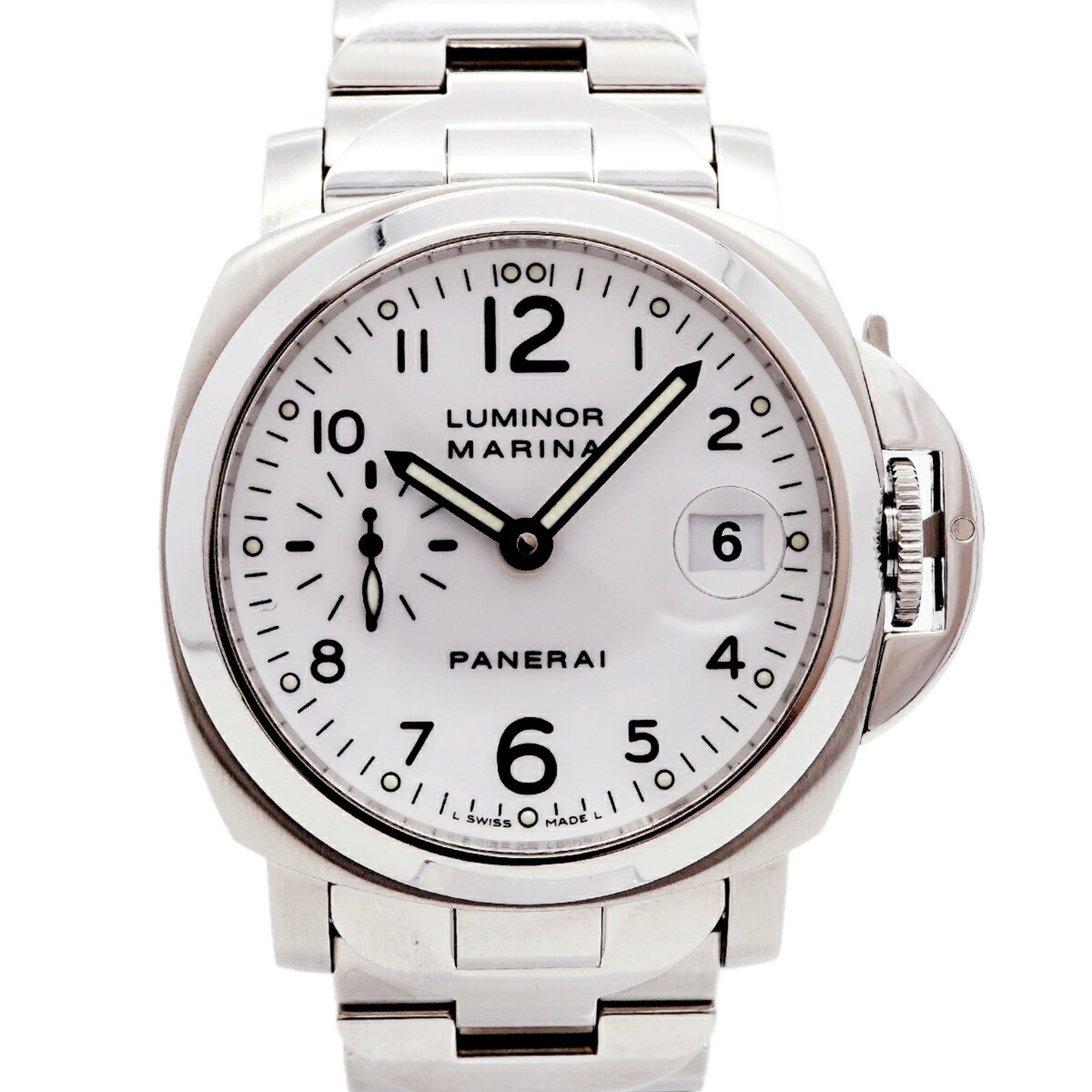 Panerai Officine Panerai Luminor Marina PAM00049 White Dial 40mm Watch