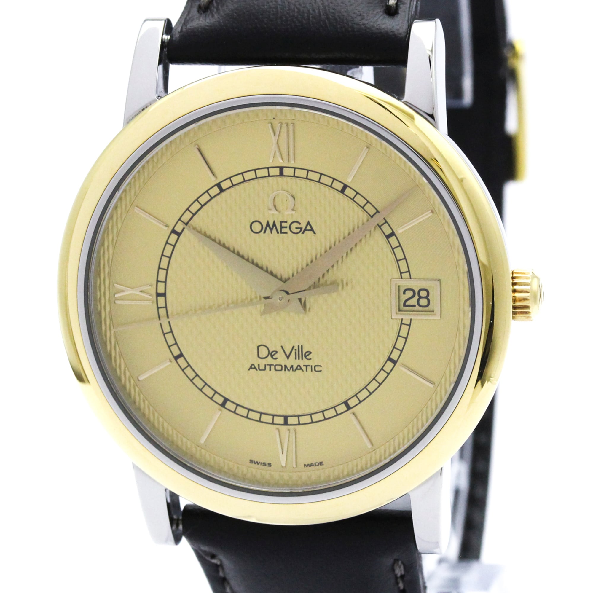 Omega De Ville 7704.11.01 Gold Dial Stainless steel, yellow gold 35mm Watch
