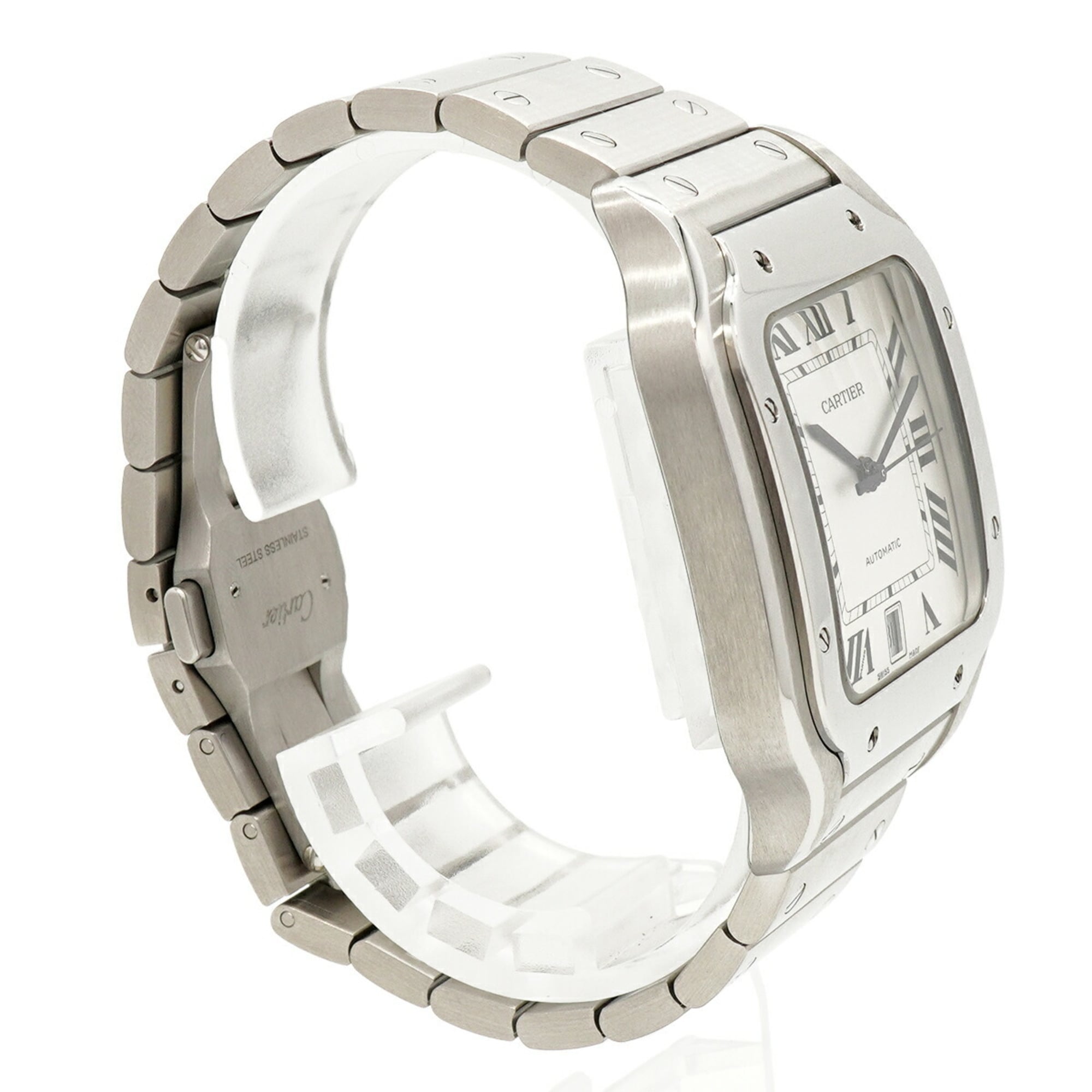 Cartier Santos LM WSSA0018 Silver Dial Men's Watch