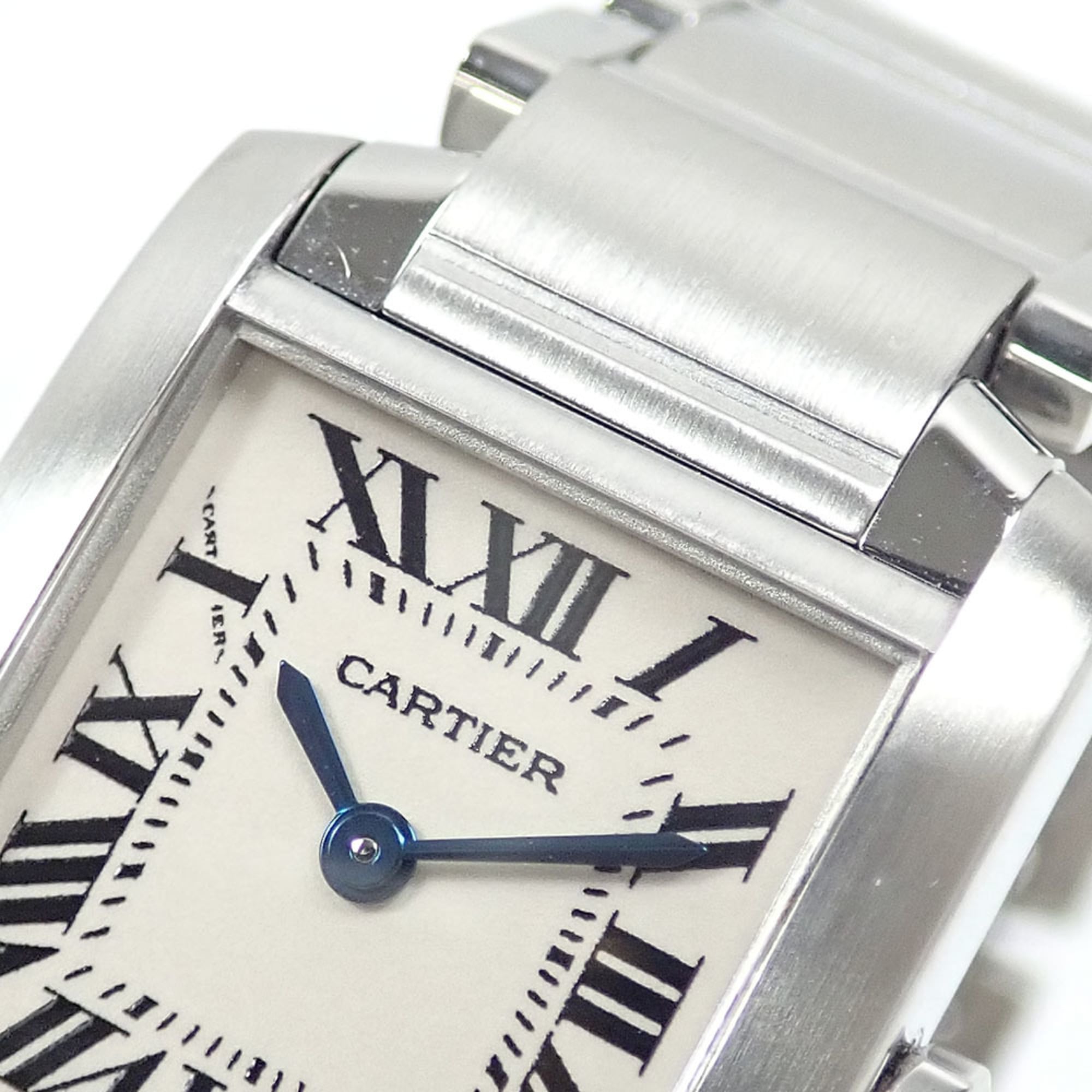 Cartier Tank Française SM Ladies Quartz Stainless Steel W51008Q3 Battery Operated