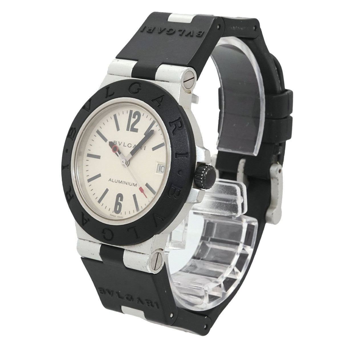 Bulgari Aluminium AL38A Silber Zifferblatt 38 mm Uhr