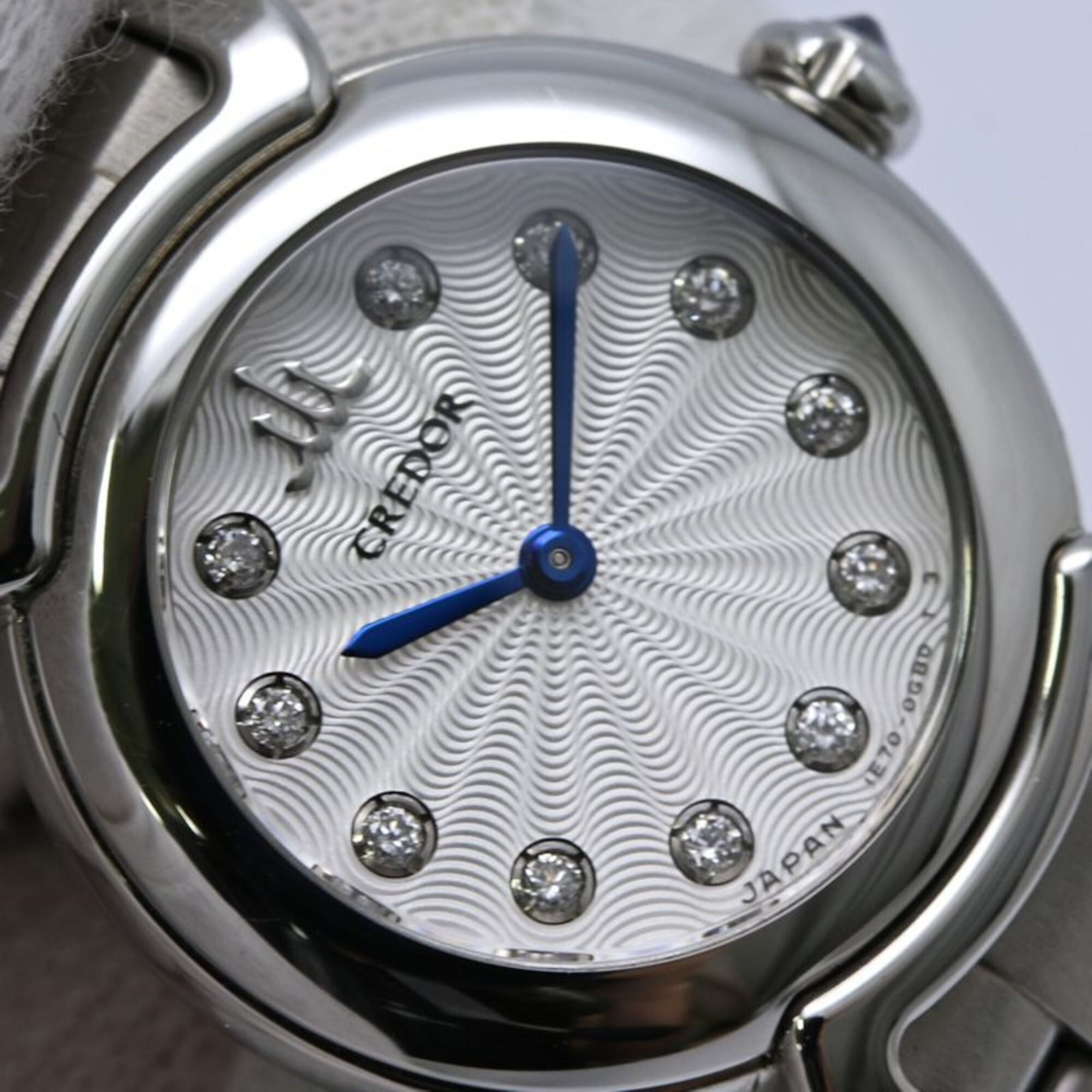 Seiko Credor GSTE803 1E70-0DV0 Silver Dial 22mm Watch