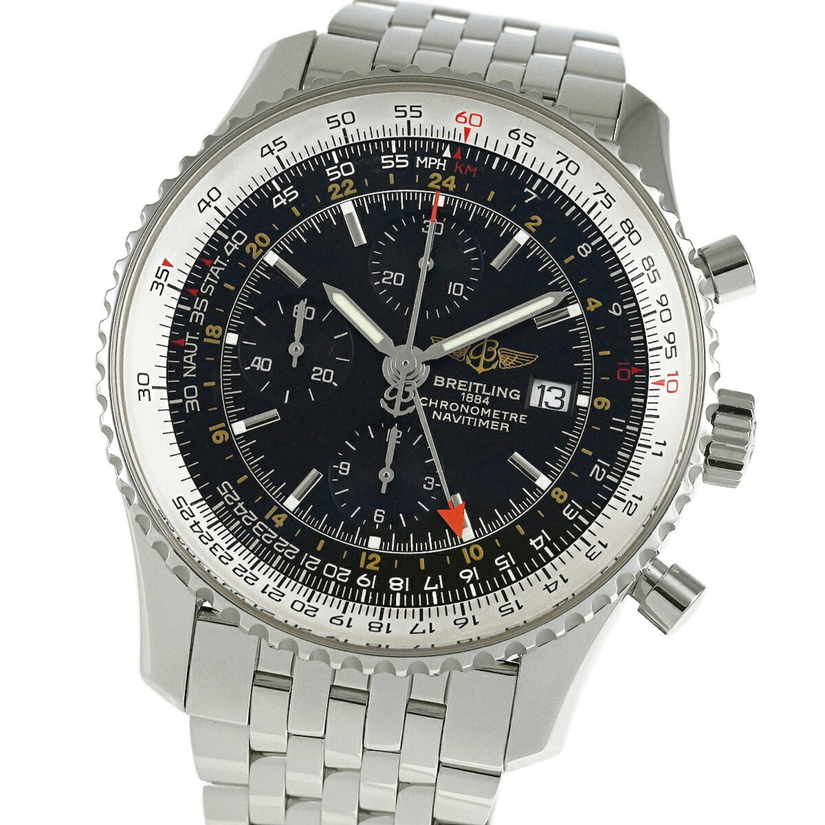 Breitling Navitimer World A242B26KBA A242B26KBA (A24322) Black Dial 46mm Watch