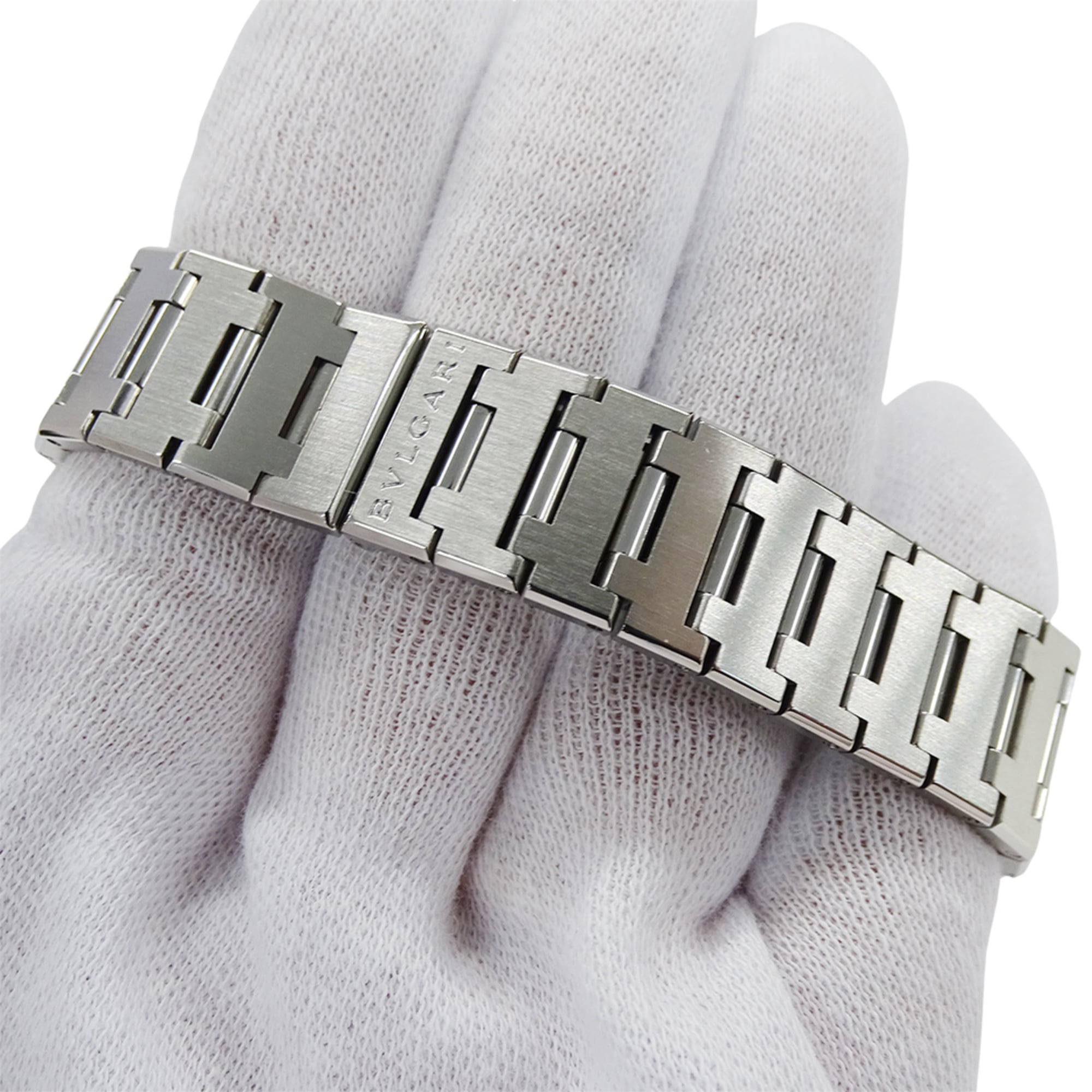 Bulgari BVLGARI Boys' Watch, Brand: Date Quartz QZ Stainless Steel SS BB33SS Silver Black