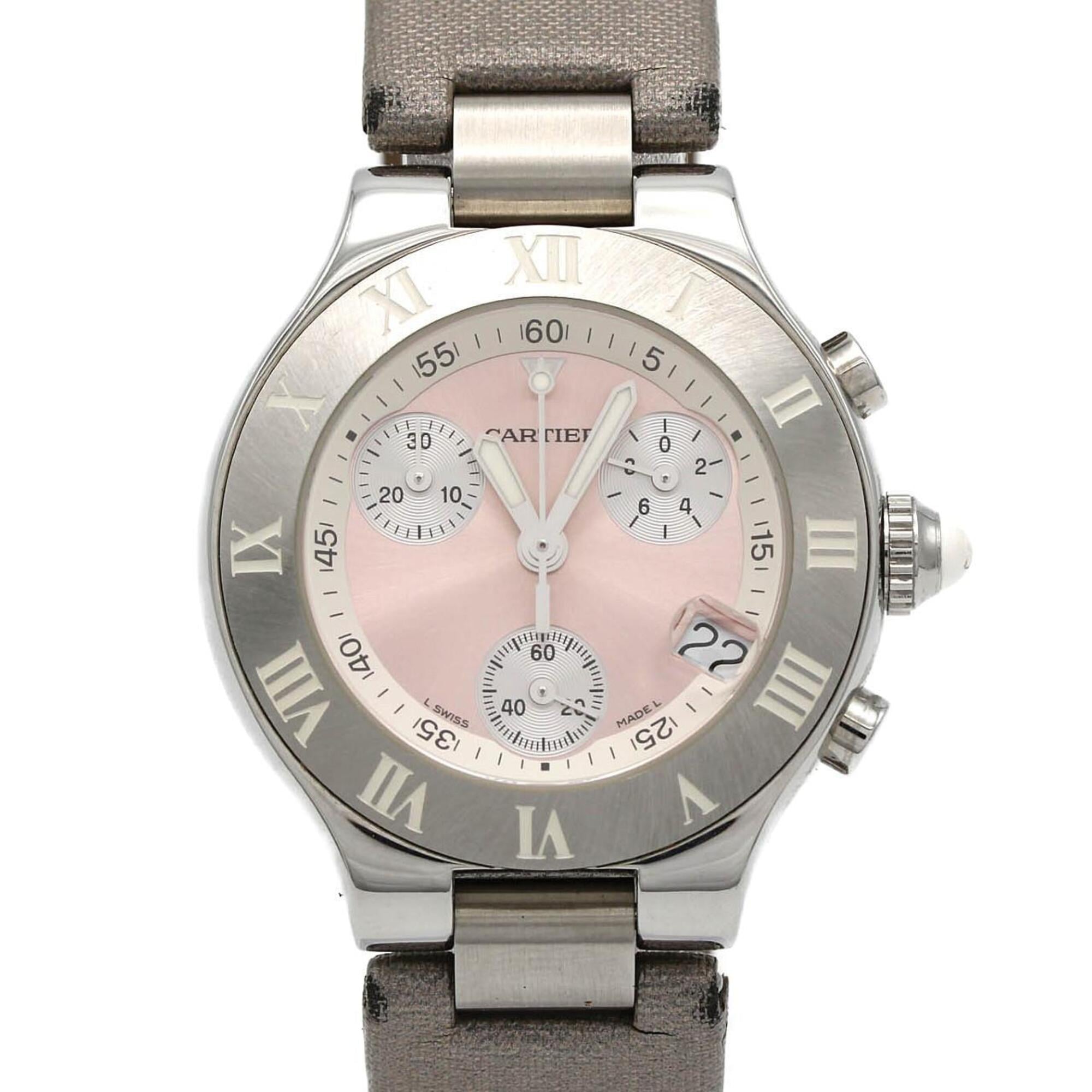 Cartier Chronoscaph SM W1020012 Pink gold Dial 32mm Watch